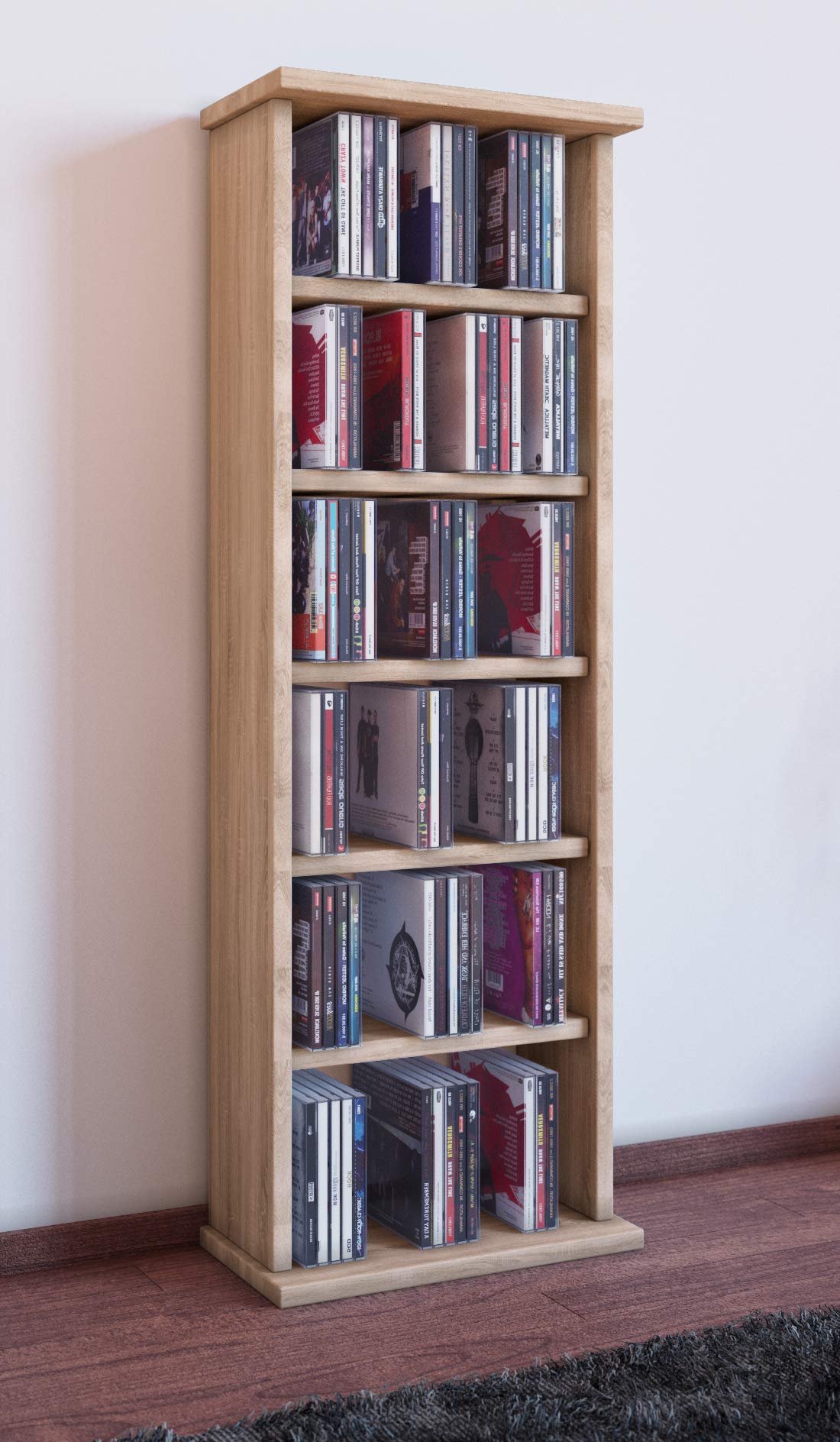 VCM 25248 Regal DVD CD Rack Medienregal Medienschrank Aufbewahrung Holzregal Standregal Möbel Schrank Möbel Farbwahl "Vostan"