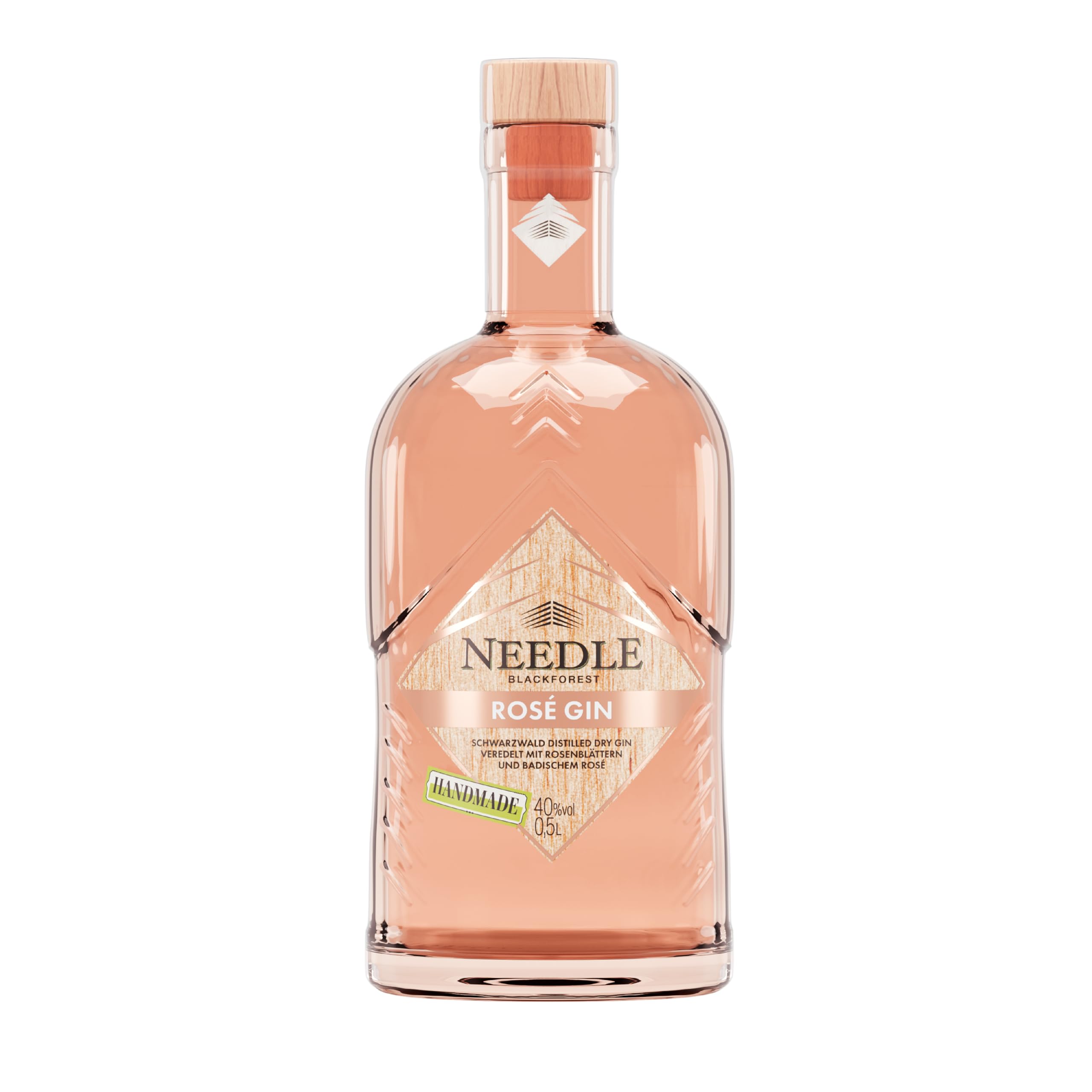 Needle Rosé Gin - der Weiche aus dem Schwarzwald | Needle Gin mit Roséwein veredelt (alc. 40% vol) | 1 x 0,5l