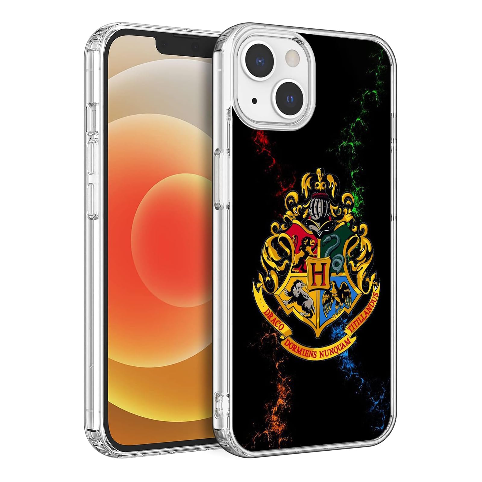 BOXUEZHENU Compatible with Fashion iPhone 14 Case, Protective Shockproof Scratch Resistant Soft TPU Clear Case(Harri-Magic-6)