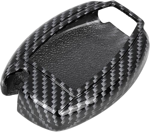 Miniatura 4 de X AUTOHAUX TPU Car Smart Key Remote Flip Fob Cover Shell Funda protectora para Mercedes-Benz ML350 Patrón de fibra de carbono