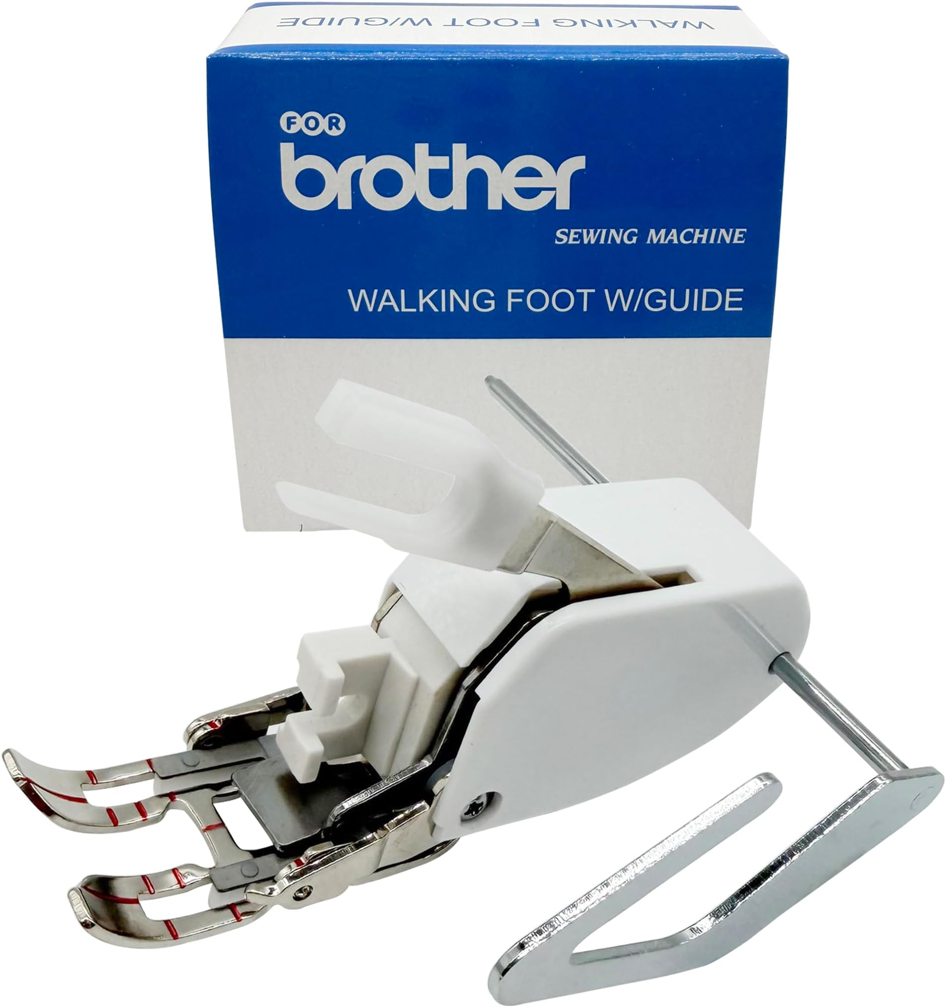 LNKA Open Toe Walking Foot/Even Feed Foot W/Guide for Brother Sewing Machine Quilting and Sewing Stitch Through Multiple Layers Sew Thick Fabrics