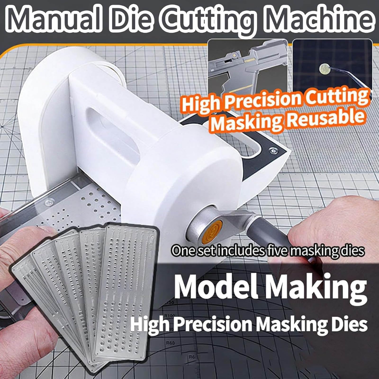 Máquina troqueladora, Mini Herramienta Manual con manivela para la creación de gráficos de precisión y la elaboración de Plantillas con Troqueles de Alta dureza, Manualidades de scrapbo
