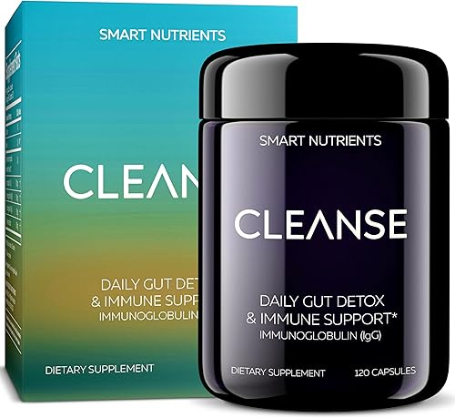 CLEANSE  Calostro sin lácteos IgG  50.5% IgG Potente apoyo inmunológico concentrado  Desintoxicación diaria de la salud intestinal, energía,