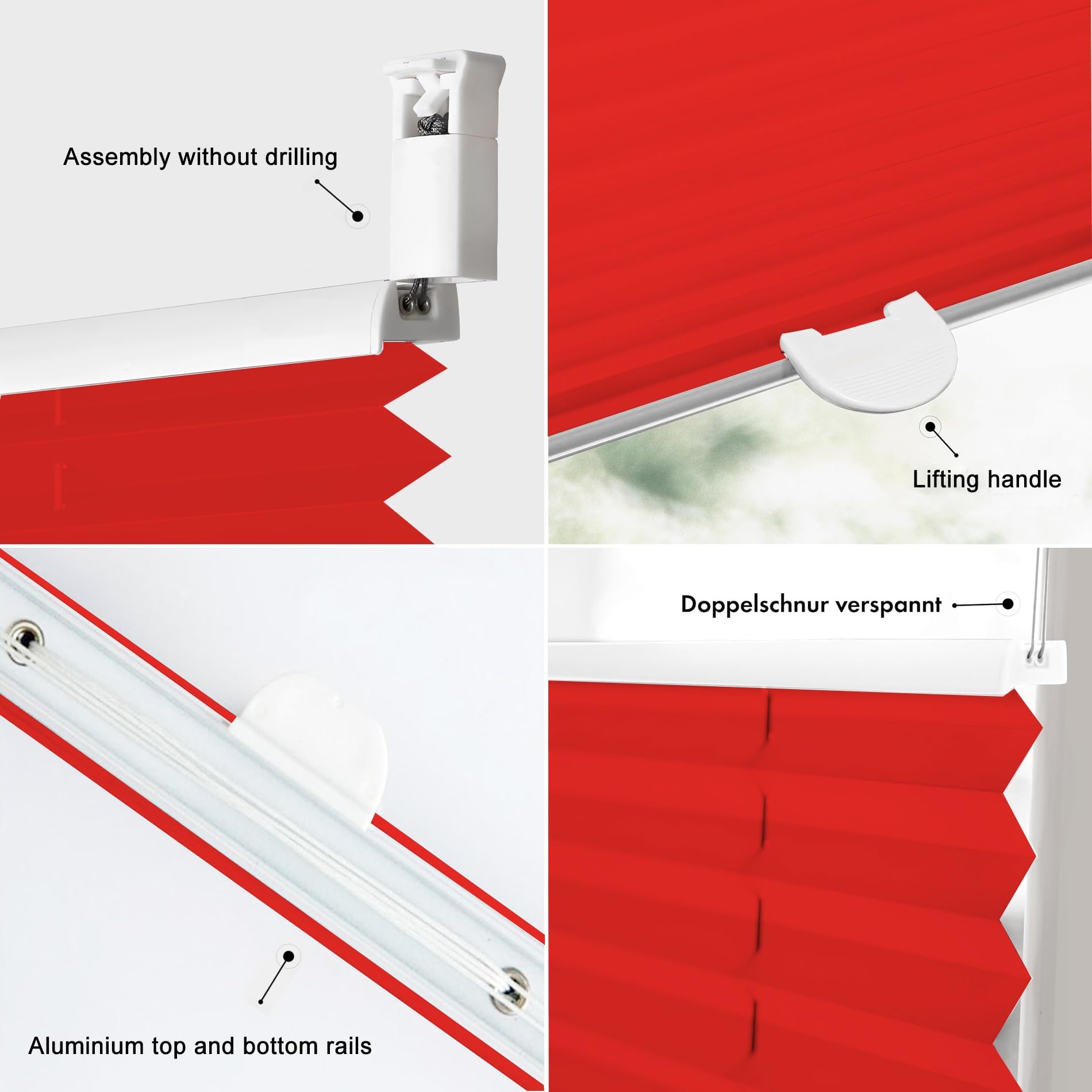 Amazon｜つっぱり式 アルミブラインド 50 x 60 cm 取り付け簡単 穴あけ