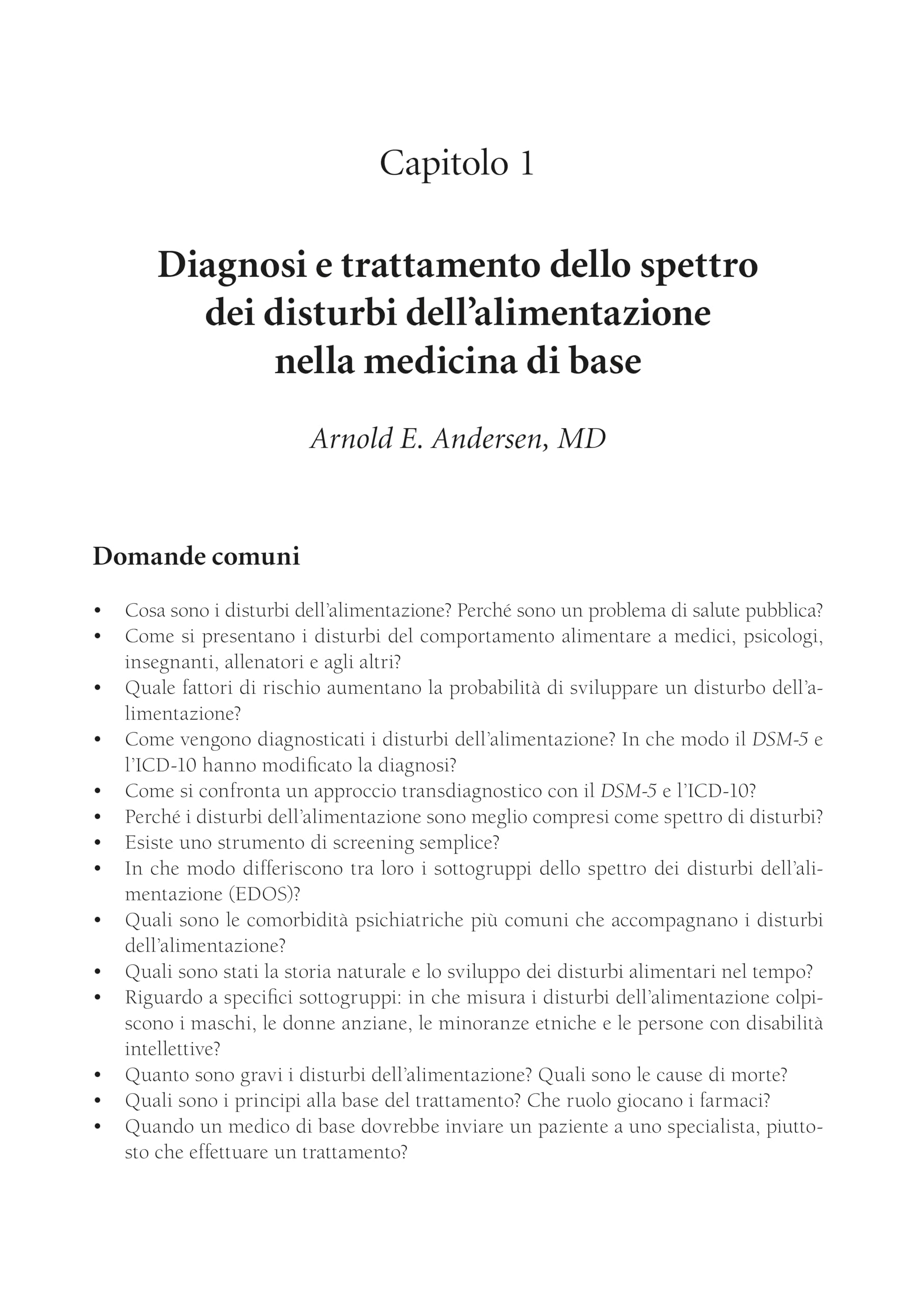 Disturbi dell’alimentazione. Guida alla terapia medica e alle complicanze