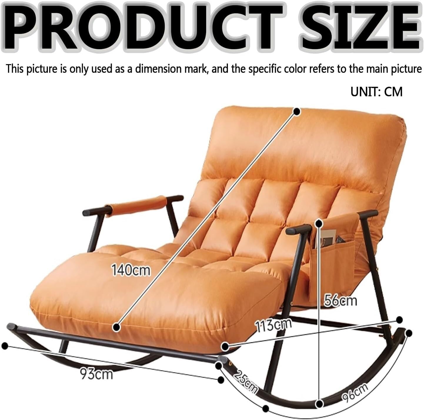 Juego de Mecedora y reposapiés de Ocio, Moderno sofá Tumbona Doble para Interiores con cojín, Mecedora de Dormitorio Transpirable, sillón reclinable de jardín al Aire Libre con reposabrazos,