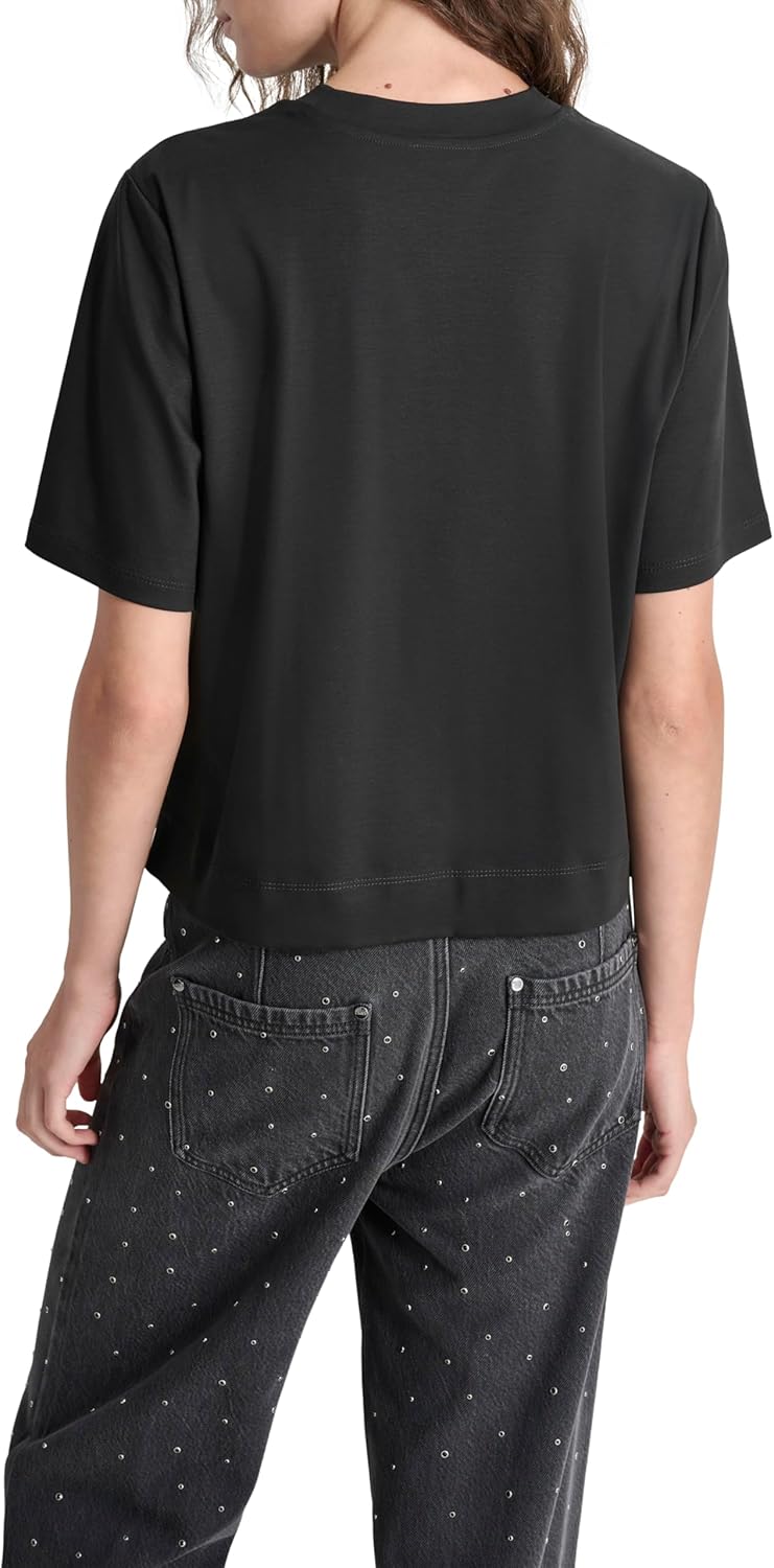 DKNY Womens Logo Short Sleeve Casual T-Shirt - Image 4