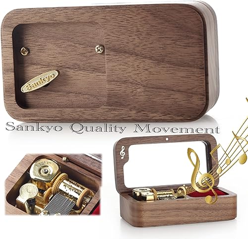 Miniatura 5 de Ymusic - Caja musical de madera con cuerda de cuerda y diseño vintage, es un gran regalo para el día de San Valentín, boda, aniversario de Navidad