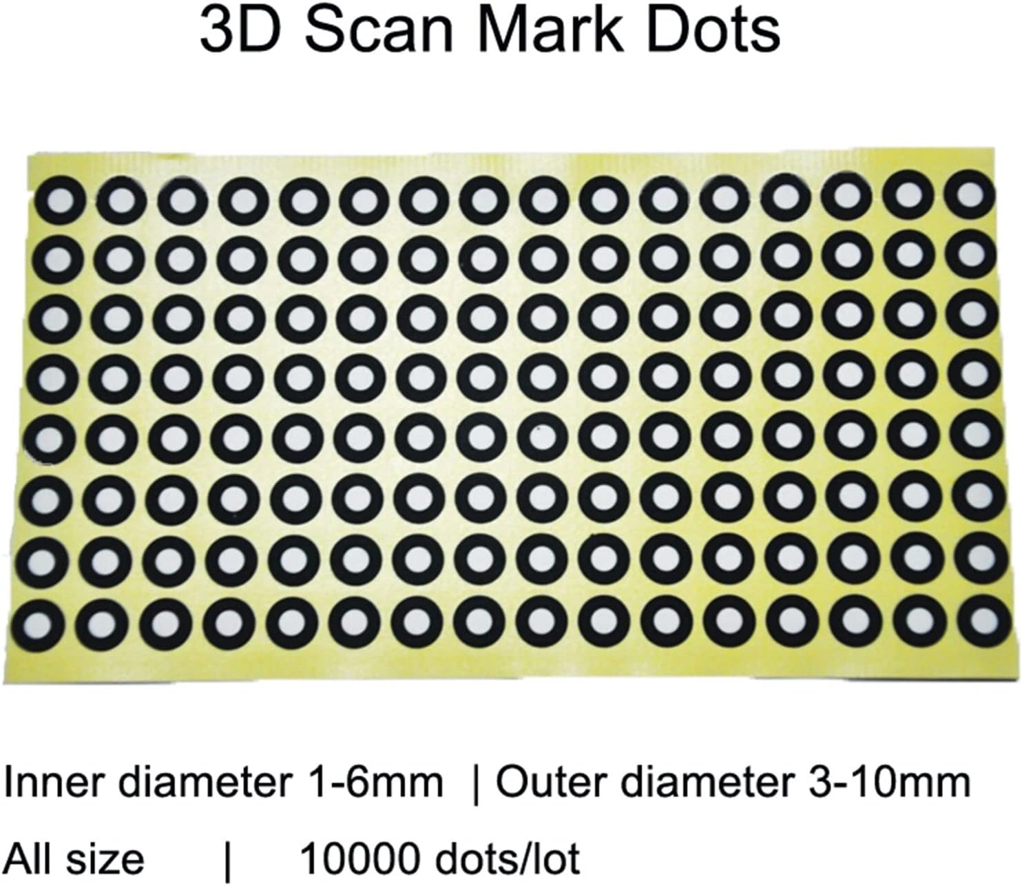 3dスキャナー, 3Dスキャナーマーキングポイント、ゲージポイントラベルドット位置決めターゲット10000 PCS(Inside O 3D スキャンマーキングポイントマーカーマットドット識別ラベル位置決めターゲット 高精度スキャン(D) Amazon.co.jp: 3D スキャナ用 3D  スキャン マーカー ...