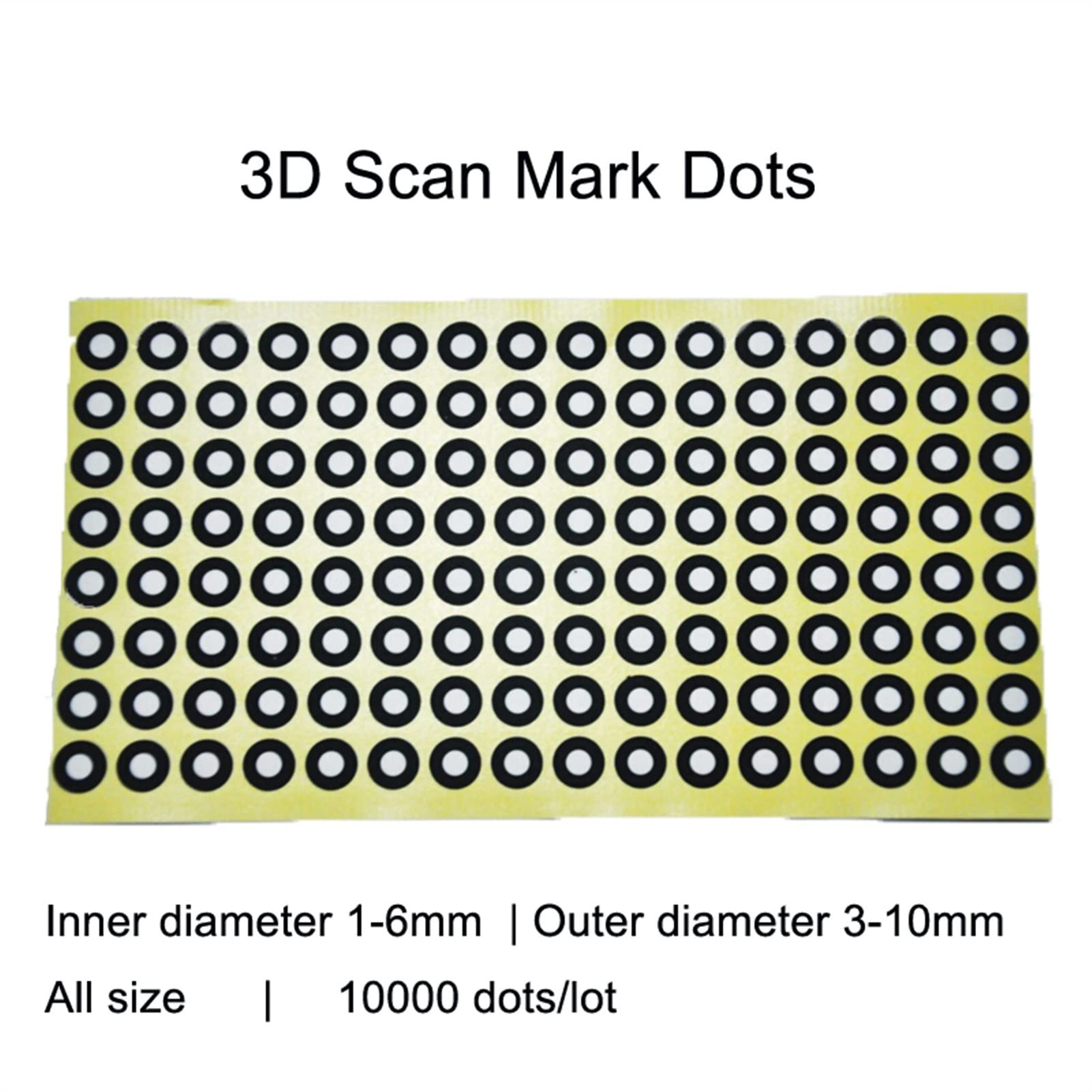 Punti Di Marcatura Dello Scanner 3D, Punto Calibro Identificazione Del Posizionamento Dei 10000 PC Altamente Visibile(Inside Outside 3mm/7mm)