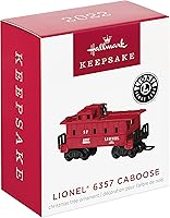 Vista 3 de Hallmark Keepsake Adorno de Navidad 2022, Lionel 6357 Caboose, adorno de tren de metal