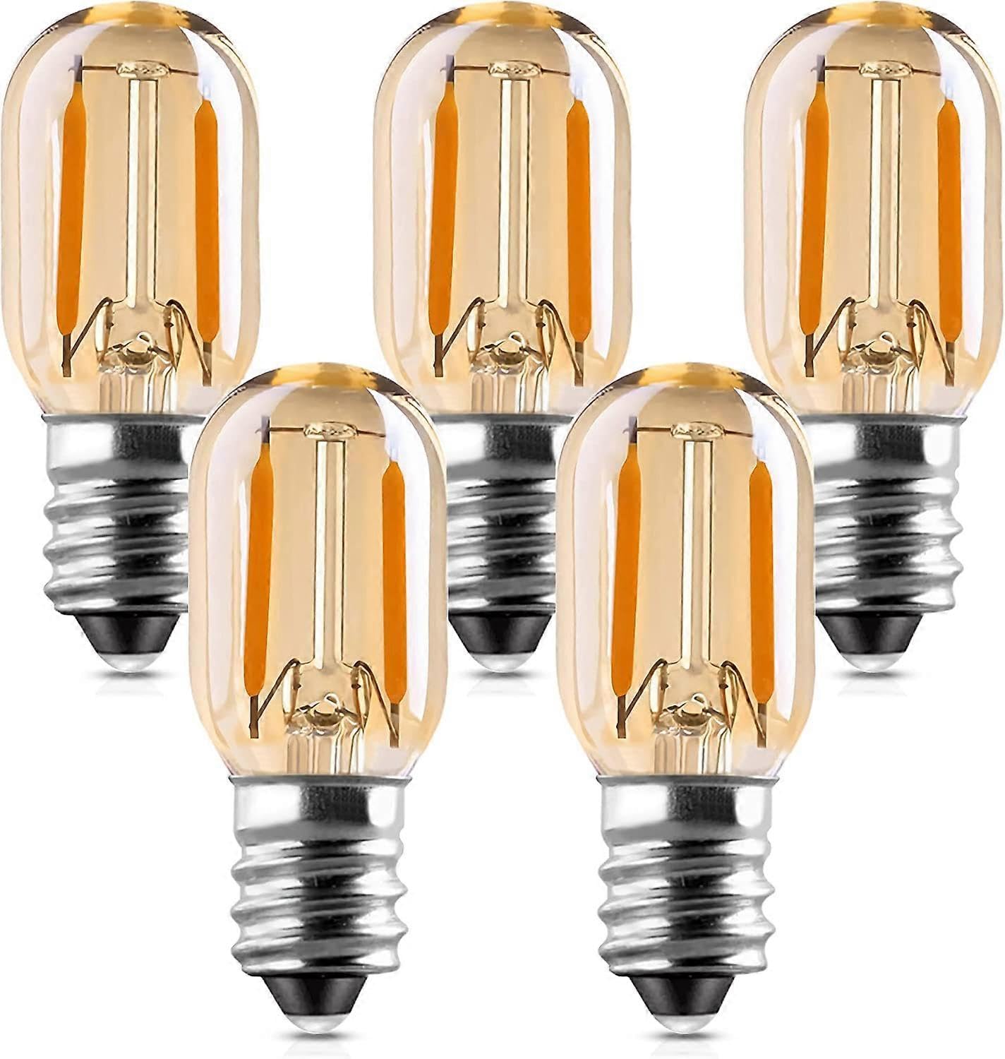 Joyhappst Image Color Dww-Led E14 1W, Genixgreen T22 Vintage Tubular Night Light Amber Glow 10W Replacement For E14 Incandescent Candelabra Base Led Filament Sign Very Warm