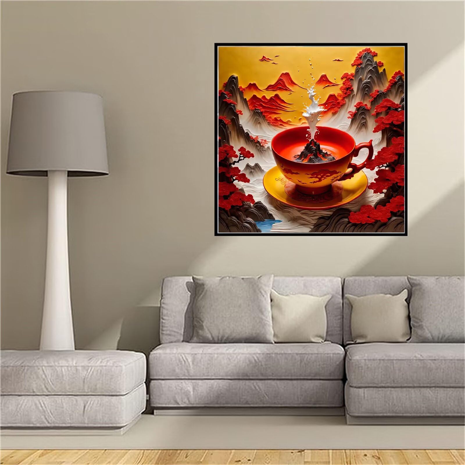 5D Diamond Painting Montagne Abstraite XL Toile Haute Définition Adulte