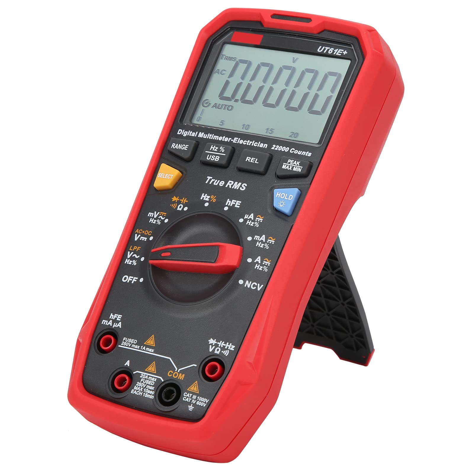 Spannung True RMS Multimeter Tester LCD Backlight Display 1000V Auto -Bereich Digitaler Messgerät für Elektriker