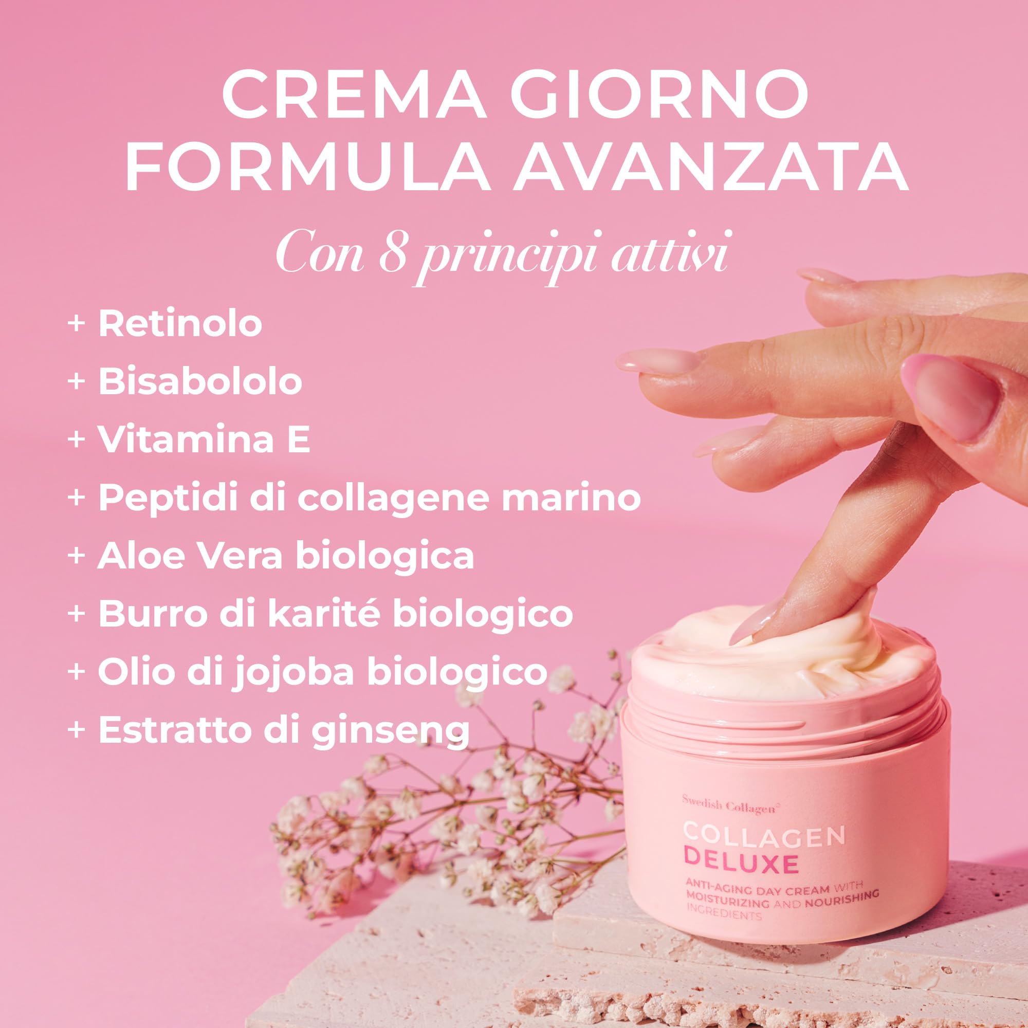 Swedish Collagen Deluxe Creme Giorno e Notte al Retinolo, 2 x 50 ml