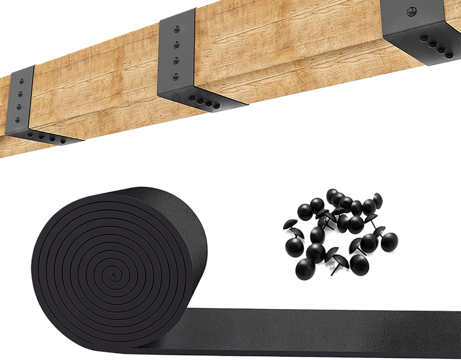 Generico Faux Wood Beam Tape - Wood Repair Adhesive for Architectural Flexible Patches PU Leather for Renovation Projects | Decorative Cover for Menso