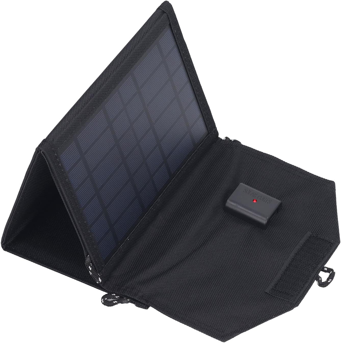 Solar Panel Kit Charger, 10.5W, 5V USB Output, Foldable Small Panels - 19% Conversion Rate, ETFE Cloth Bag, Portable Outdoor Power