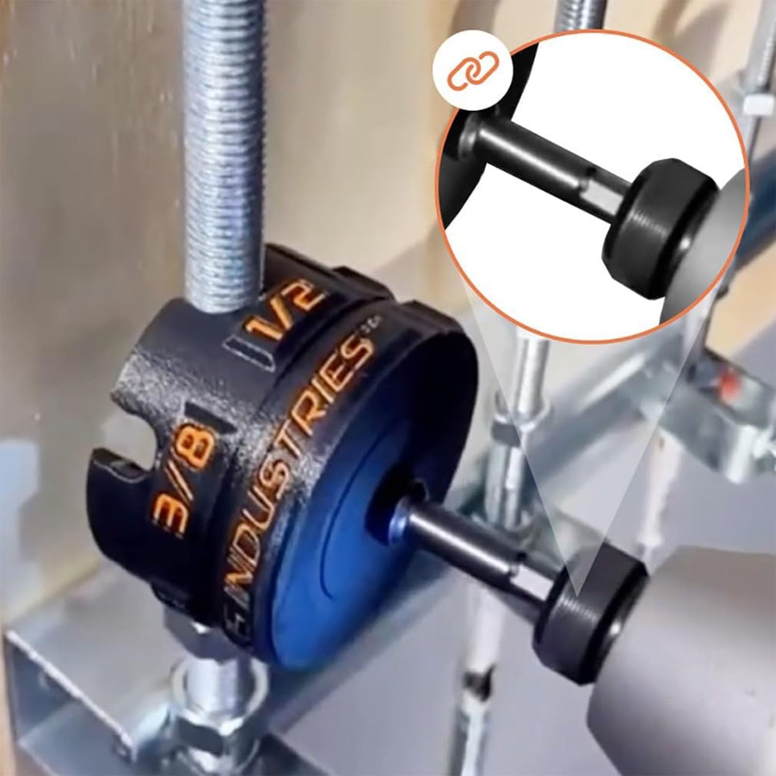 Accesorio de taladro con cremallera para una rápida extracción de tuercas y pernos, extractor universal de vástago hexagonal para varillas roscadas de 1/10.2 cm, 3/20.3 cm y 1/5.1 cm, herramienta de