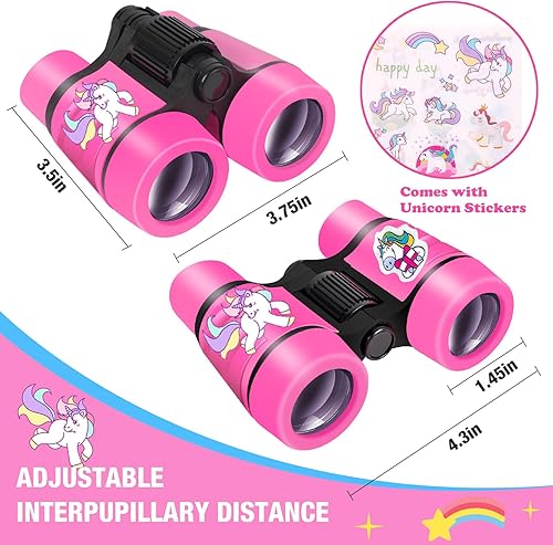 Miniatura 5 de Binoculares de unicornio para niños, juguetes de regalos para niños de 3, 4, 5, 6, 7, 8, 9, 10 años de edad, binoculares para niños y niñas en