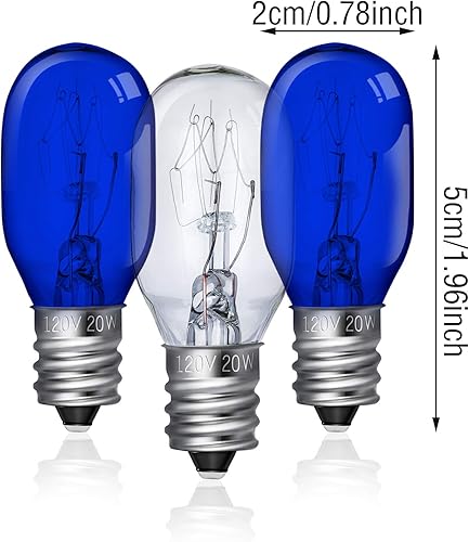 Miniatura 2 de 8 bombillas de repuesto iluminadas para espejo de maquillaje de 20 W para espejo iluminado de doble cara (azul, transparente)