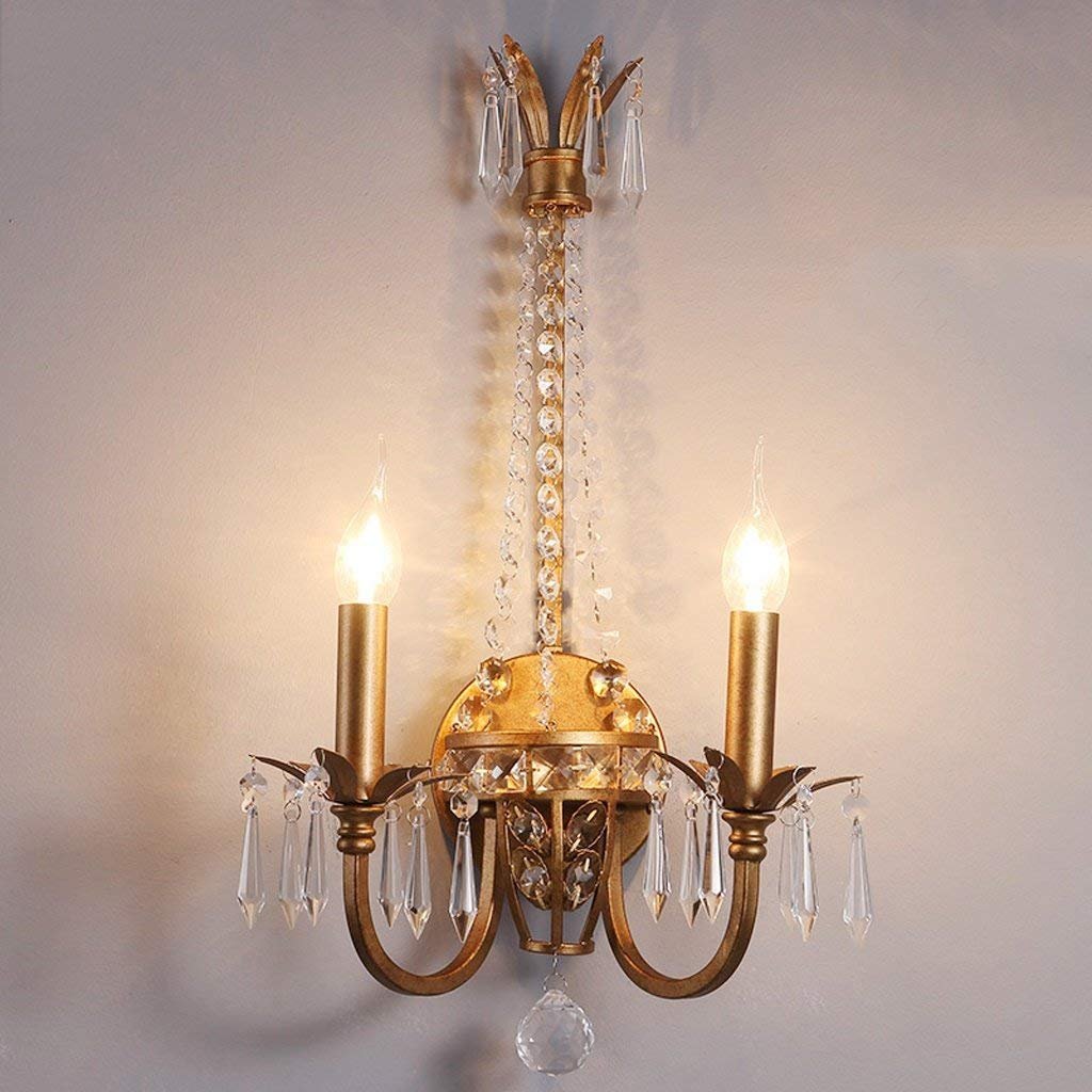 GZ Lámpara de Pared de Cristal estilo americano ideal como luz frontal de espejo 6