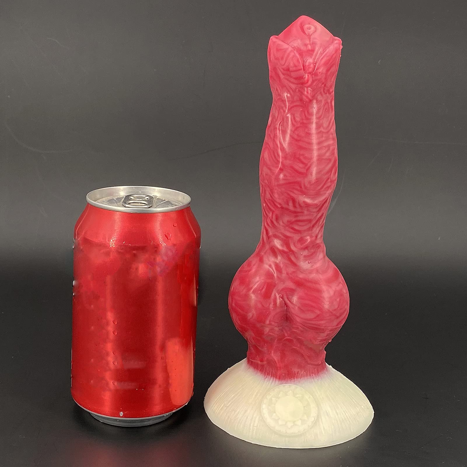 Realistic Dog Dildo with Knot, 8.26 inches Anal Plug Pink Silicone Adult Toy Lifelike Animal Dildos for Beginners Women and Men Gay Lesbian