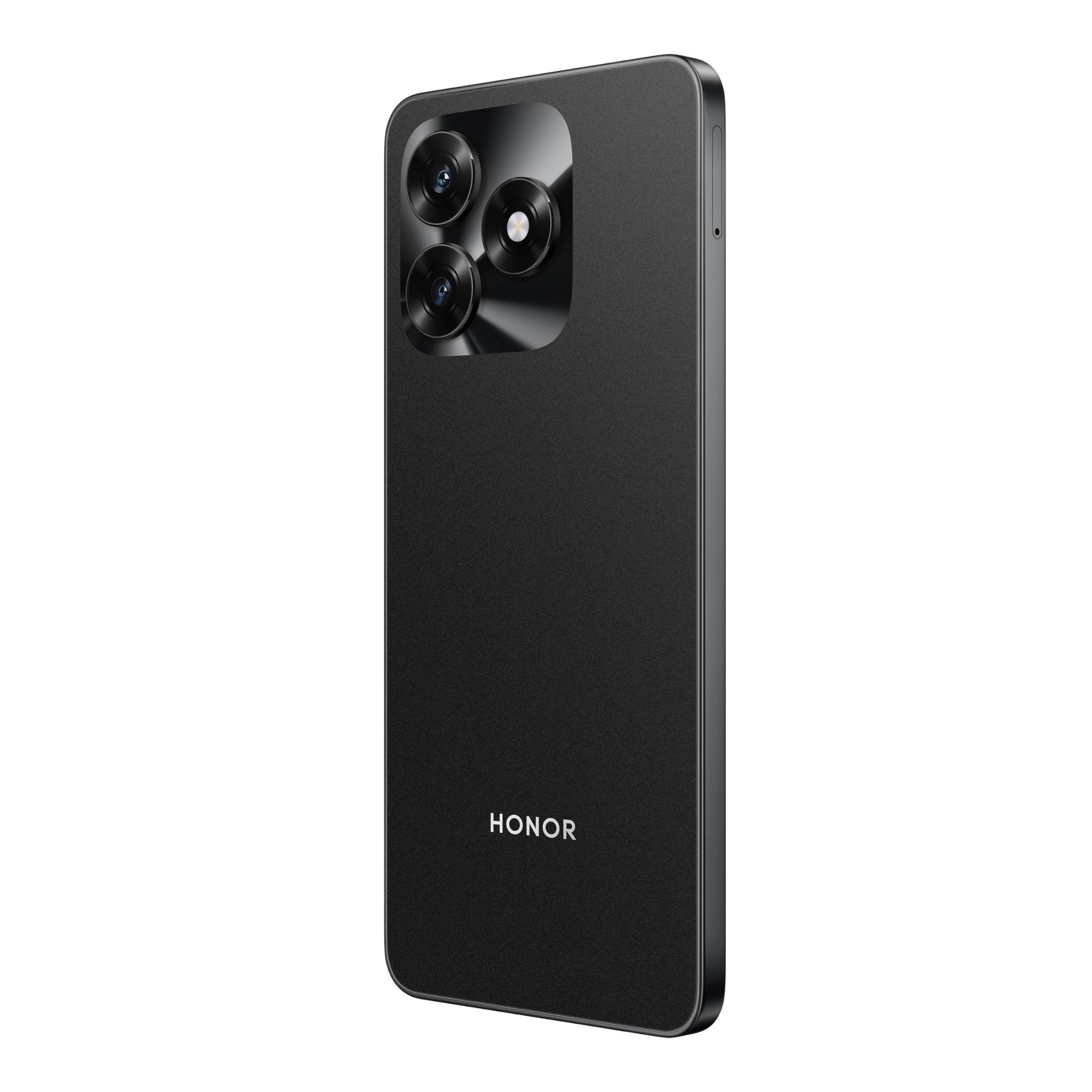 Honor X5C Plus Smartphone 4GB+64GB – Midnight Black, Écran HD+, Batterie Longue Durée, Android 13