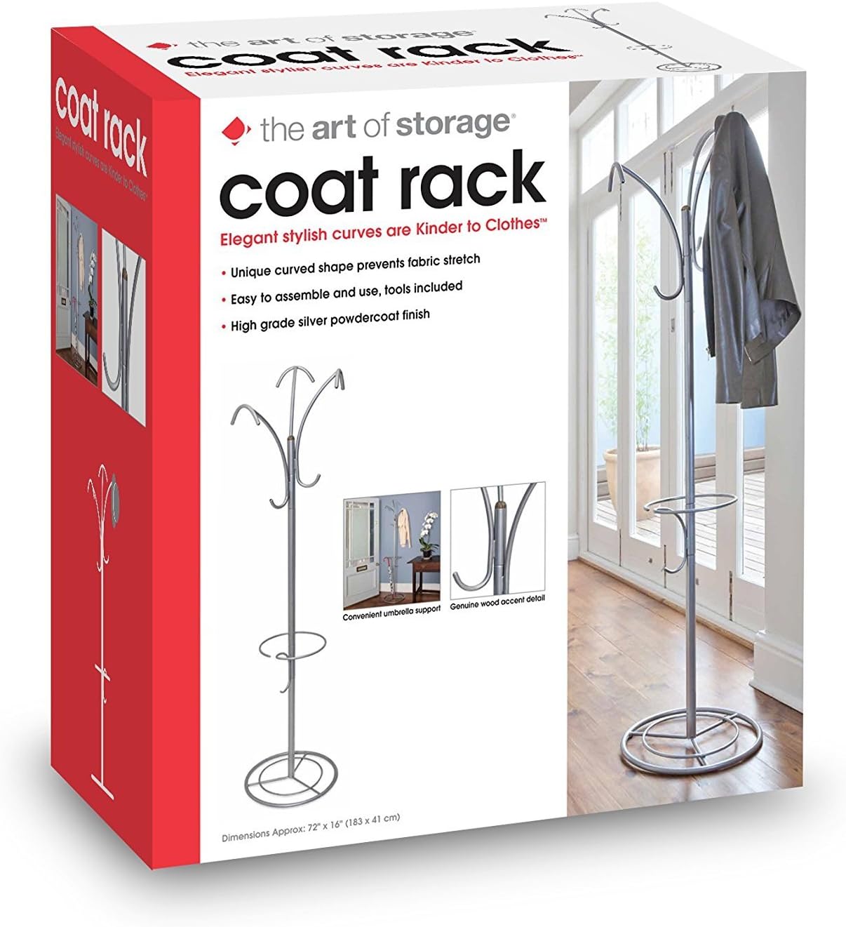 Art of Storage Coat Hat Scarves Umbrella Rack Storage Hanger Tree Modern Trendy Protect