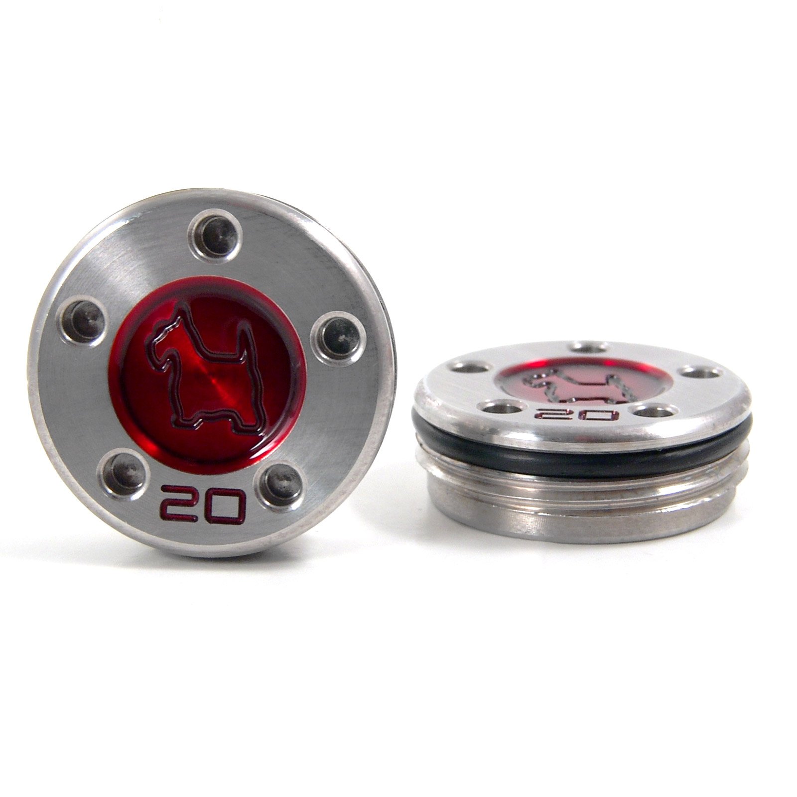 19th Hole Custom Shop 2 of 20g Weights for Scotty Cameron Golf Putters, Scottie Dog
