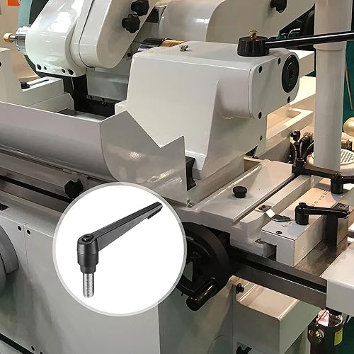 Miniatura 236 de uxcell Palanca de sujeción ajustable M8 x 1.181 in métrica 304 acero inoxidable macho roscado perillas de mano con botón de trinquete giratorio