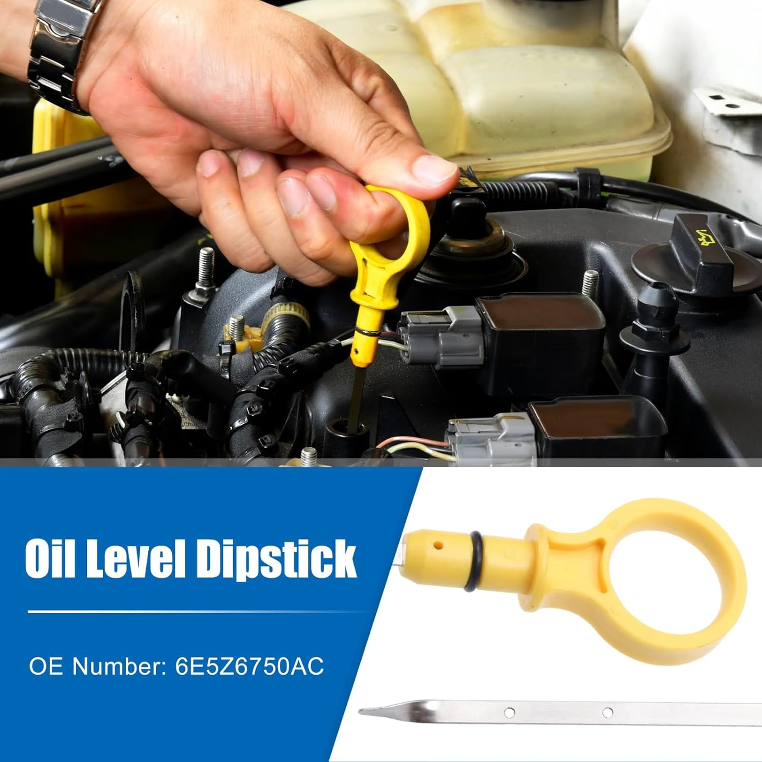 Engine Oil Measuring Rod ForFusion 2006 2007 Car Engine Automatic Transmission Level Oil Dipstick Measure Tool 6E5Z6750AC