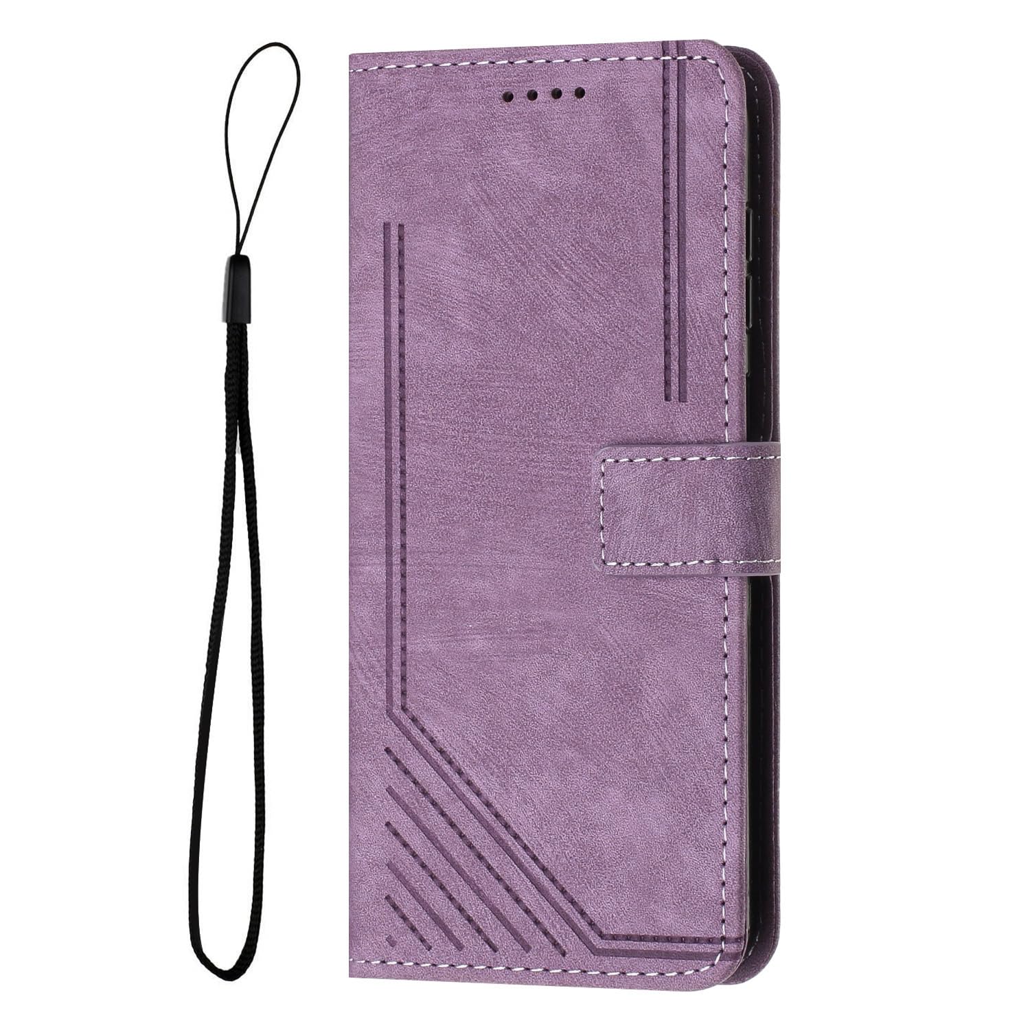 Étui portefeuille iPhone 16 cuir violet idéal pour vos sorties - 8