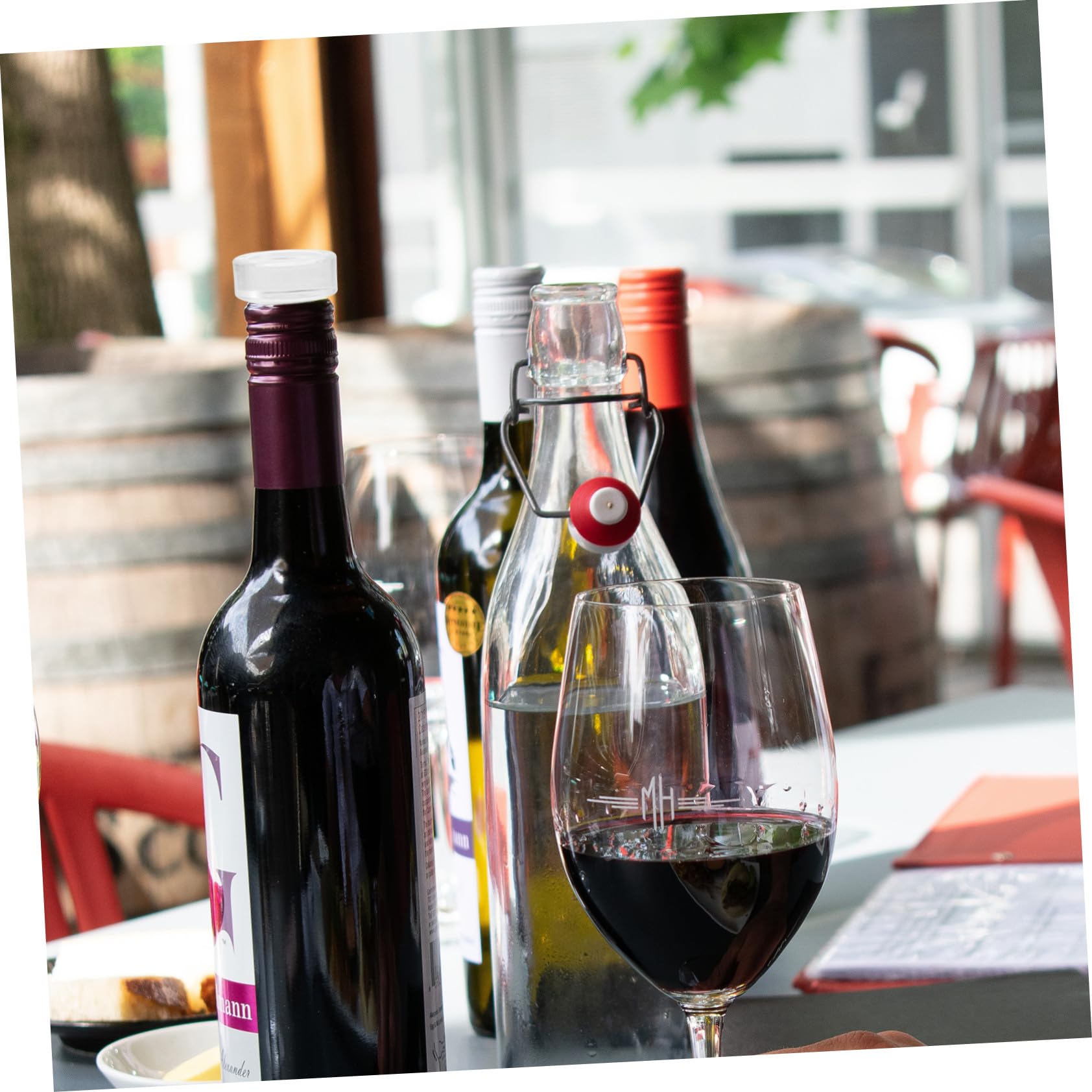 VILLCASE 10 Tappi per Bottiglie di Vino in Vetro e Silicone, T Shaped Riutilizzabili, Senza Sapore, per Casa, per Mantenere Le Bevande Fresche