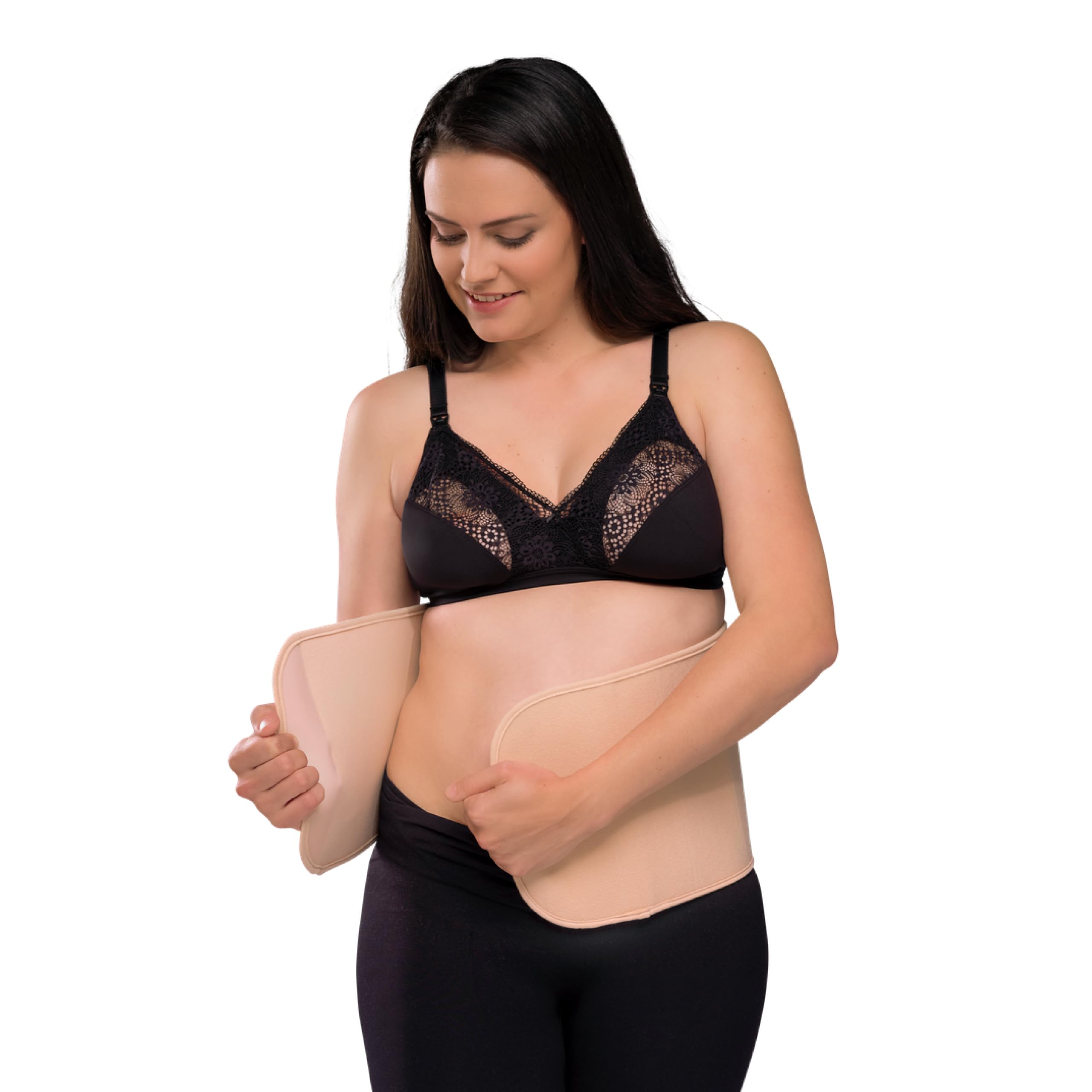 Carriwell Vientre Banda Ajustable Con Cierre De Velcro, Es Compatible Con La Regresión Después Del Embarazo, Barriga Vendaje, Reduce Las Estrías Mujeres[Beige][Grande/Xtra Grande]