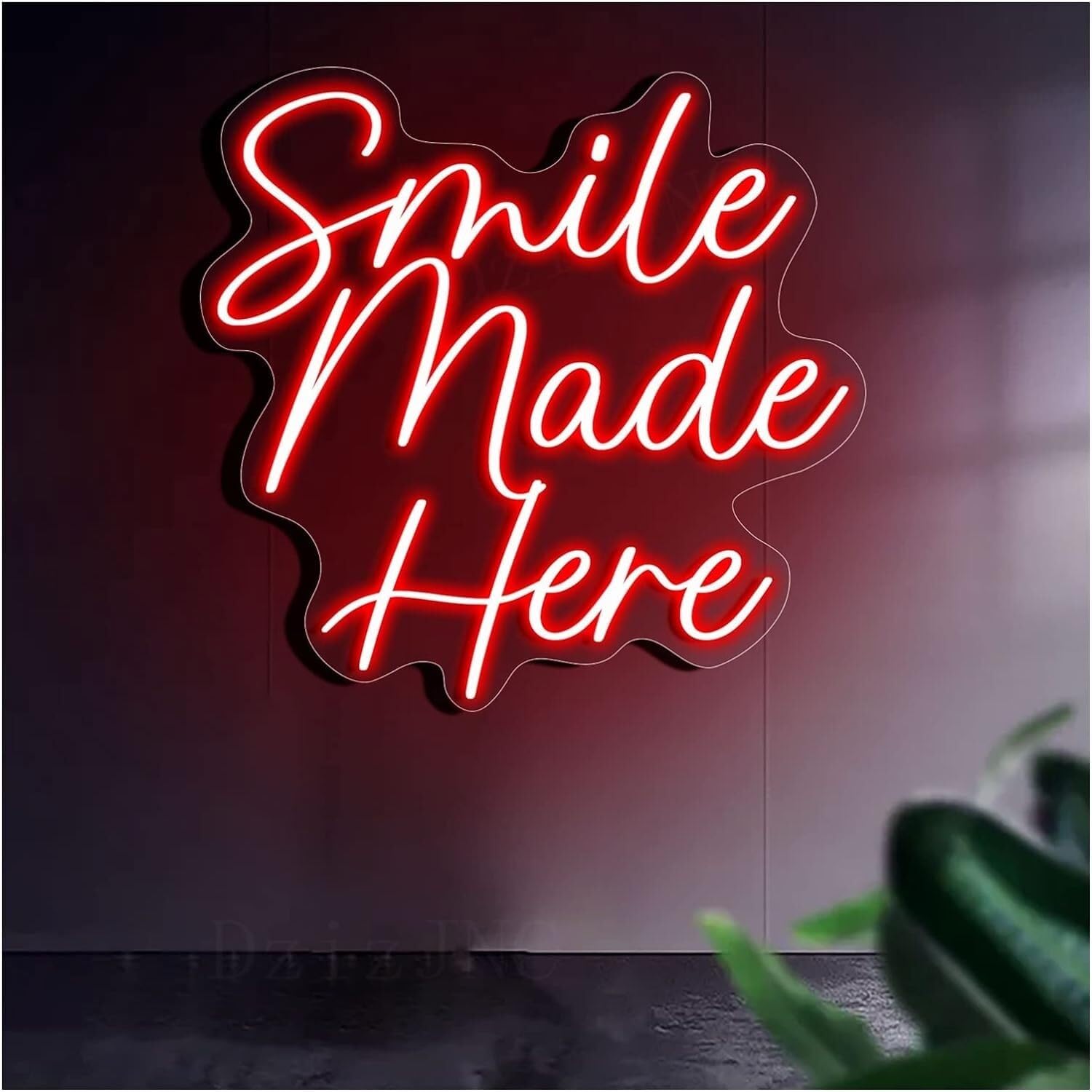 WaiDXn LED Sign Light Handmade Neon Sign For Bar Decoration Home Room Shop Wall Decoration (colour: Red, Size: 56x56cm (22x22in))