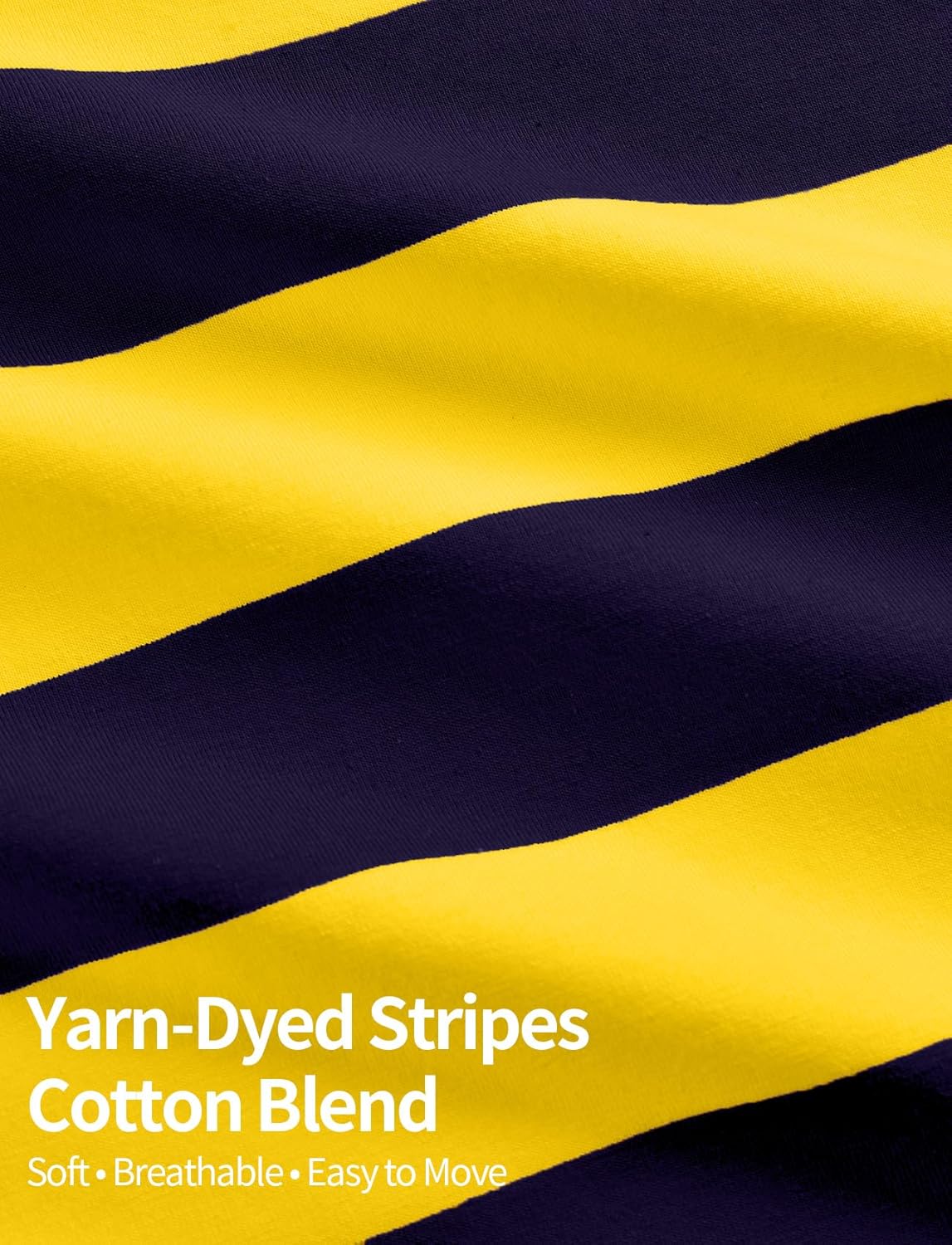 Zengjo Mens Striped Shirt Short Sleeve T-Shirts - Image 6