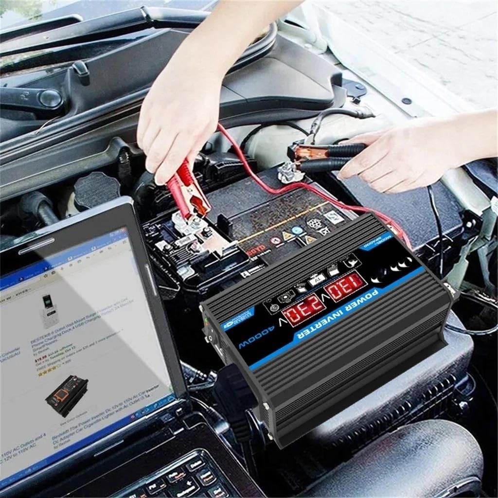 Power Inverter Inverter Intelligente A Onda Sinusoidale Modificata da CC 12 V A CA 220 V Convertitore di Alimentazione Auto da 4000 W Inverter di Potenza Auto Convertitore di Potenza