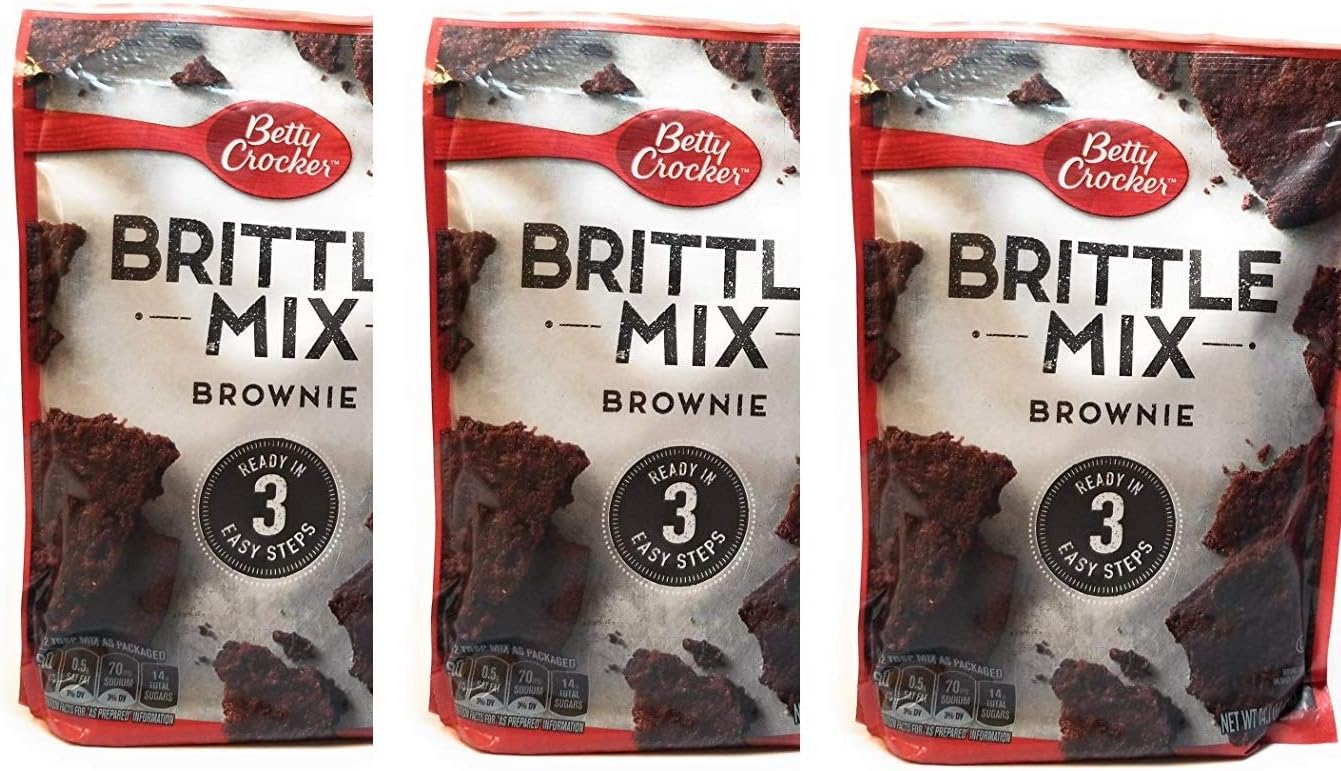 Betty Crocker Brownie Brittle Mix Brownie(pack of 3)No Mixing Needed Grocery