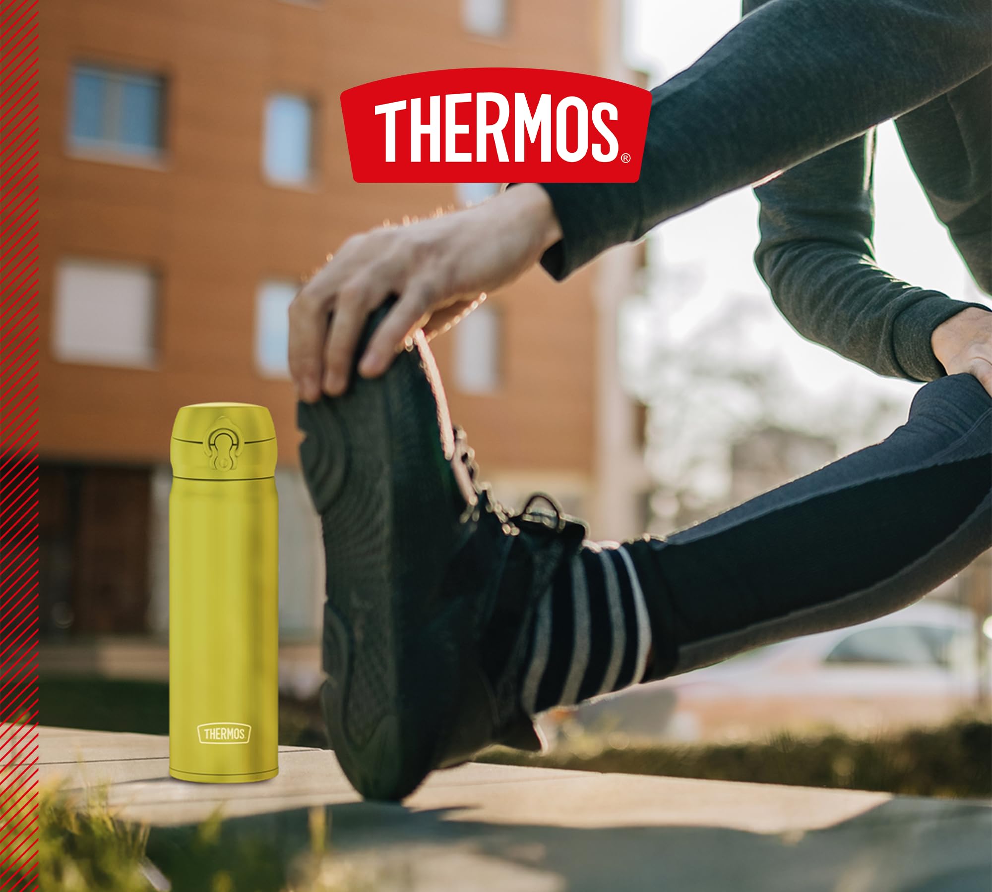 THERMOS ULTRALIGHT BOTTLE 0,75 l, błyszczący zielony mat, termos ze stali nierdzewnej, 10 gorących/zimnych 20 h, absolutnie szczelny, do wody, herbaty, napojów niegazowanych