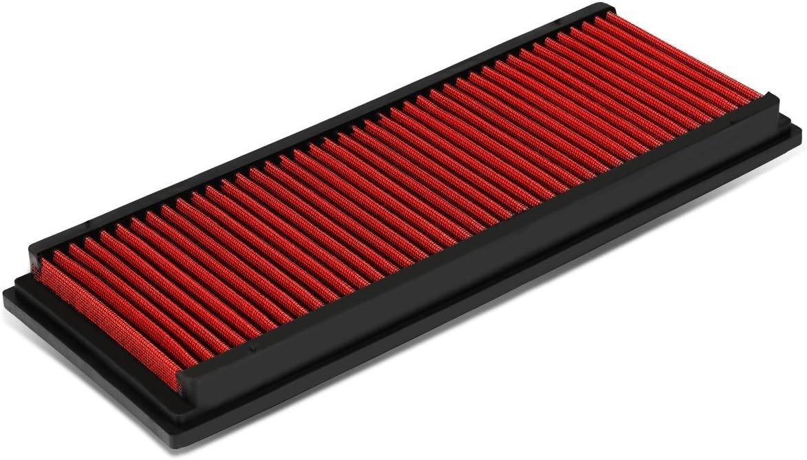 Auto Dynasty 2Pcs High Flow Engine Air Panel Filter Drop-in Reusable & Washable Compatible with Mercedes Benz C CL CLK CLS E G Class 230 250 320 350 500 550 V6 V8 1998-2011 CA8768 (Red)
