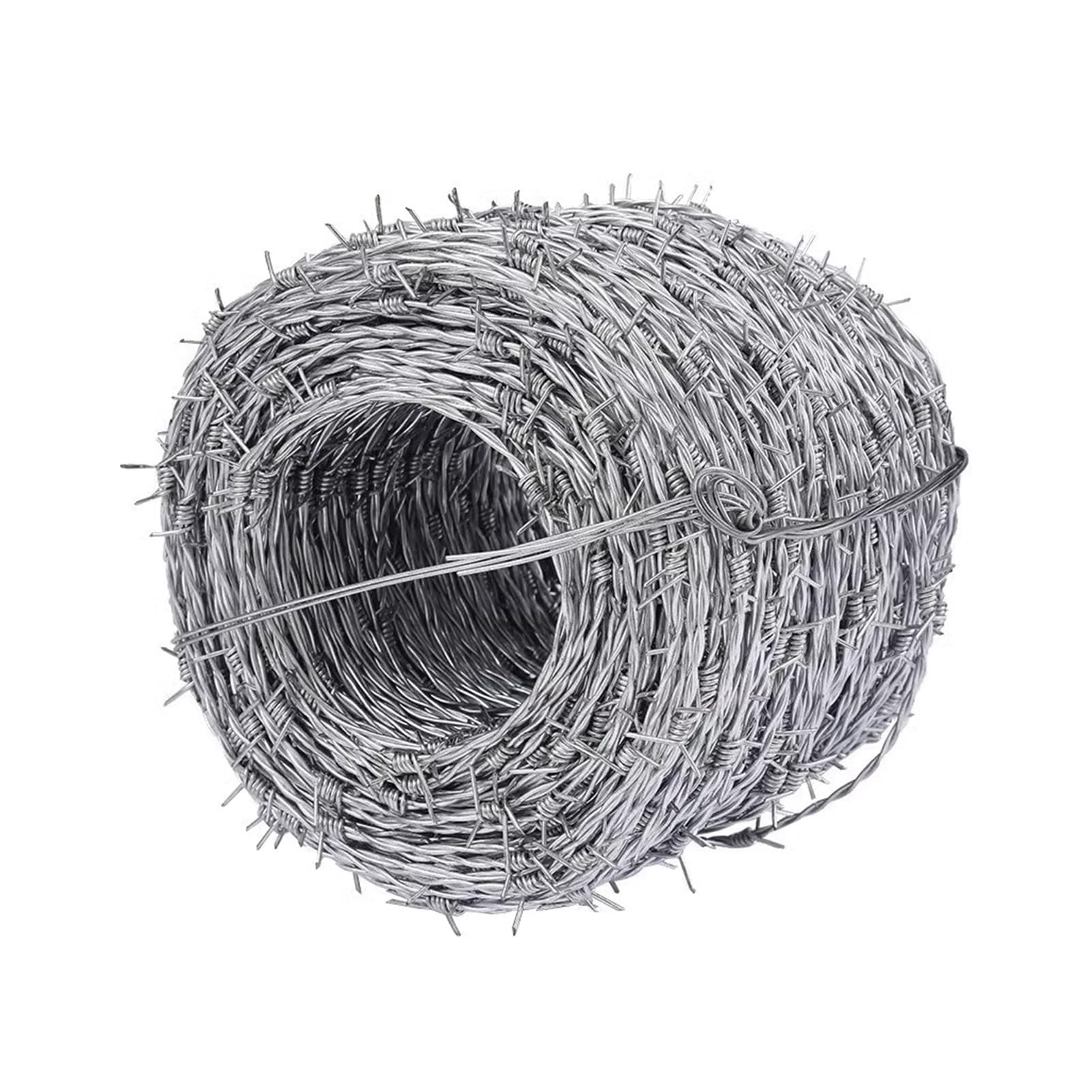 Cercas de Alambre de Espino - 4 Puntos Galvanizados - Práctico para Proteger Huertos/Ganado - Resistente a la Tracción,2.2mm,100m(328ft)