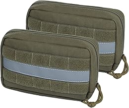 OneTigris Futterbeutel für Hunde 2 Stück, Großer Weltraum-MOLLE Futterbeutel Hundetraining mit Reflektierende Streifen Geeignet für Taktisches Hundegeschirr Training, Gassigehen