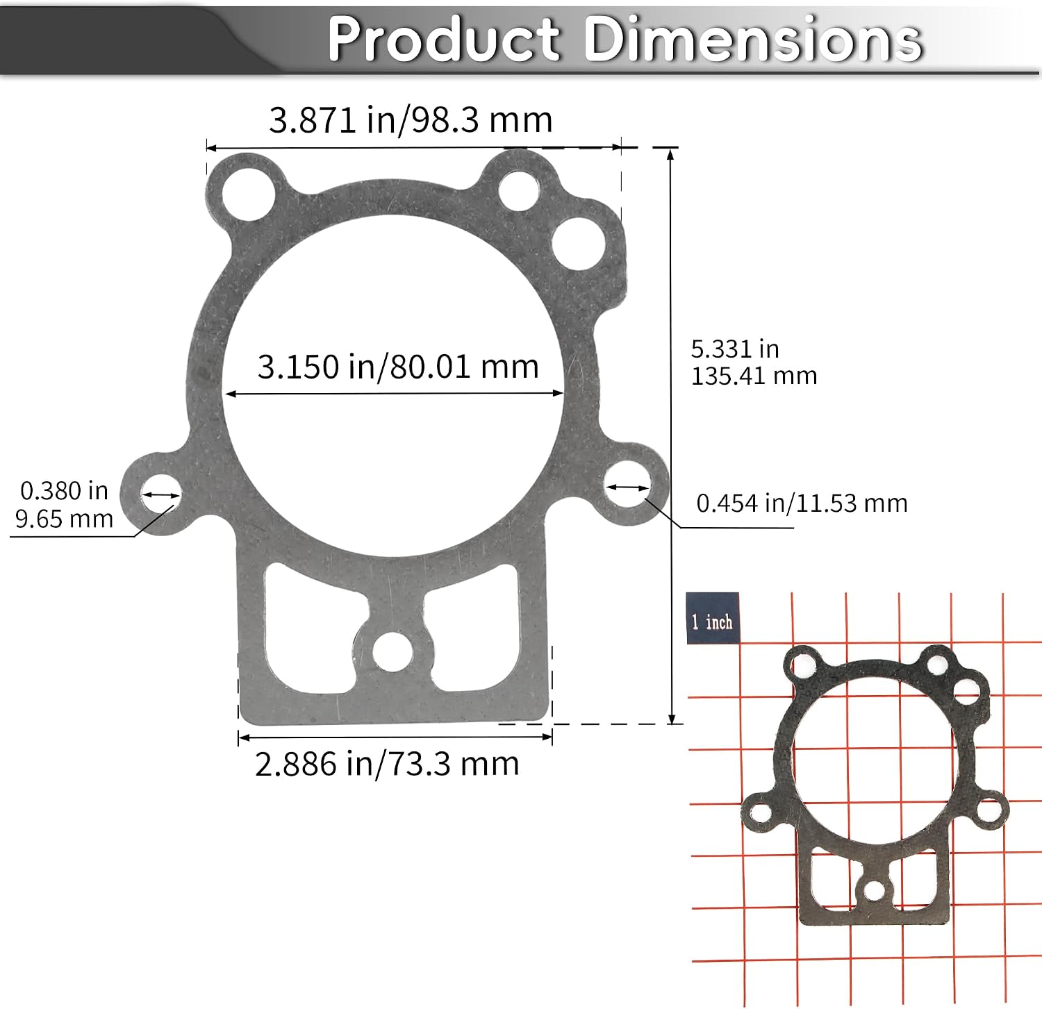 694872 Cylinder Head Gasket Compatible with Briggs & Stratton 20T237 20T132 20S232 (2 Pack)