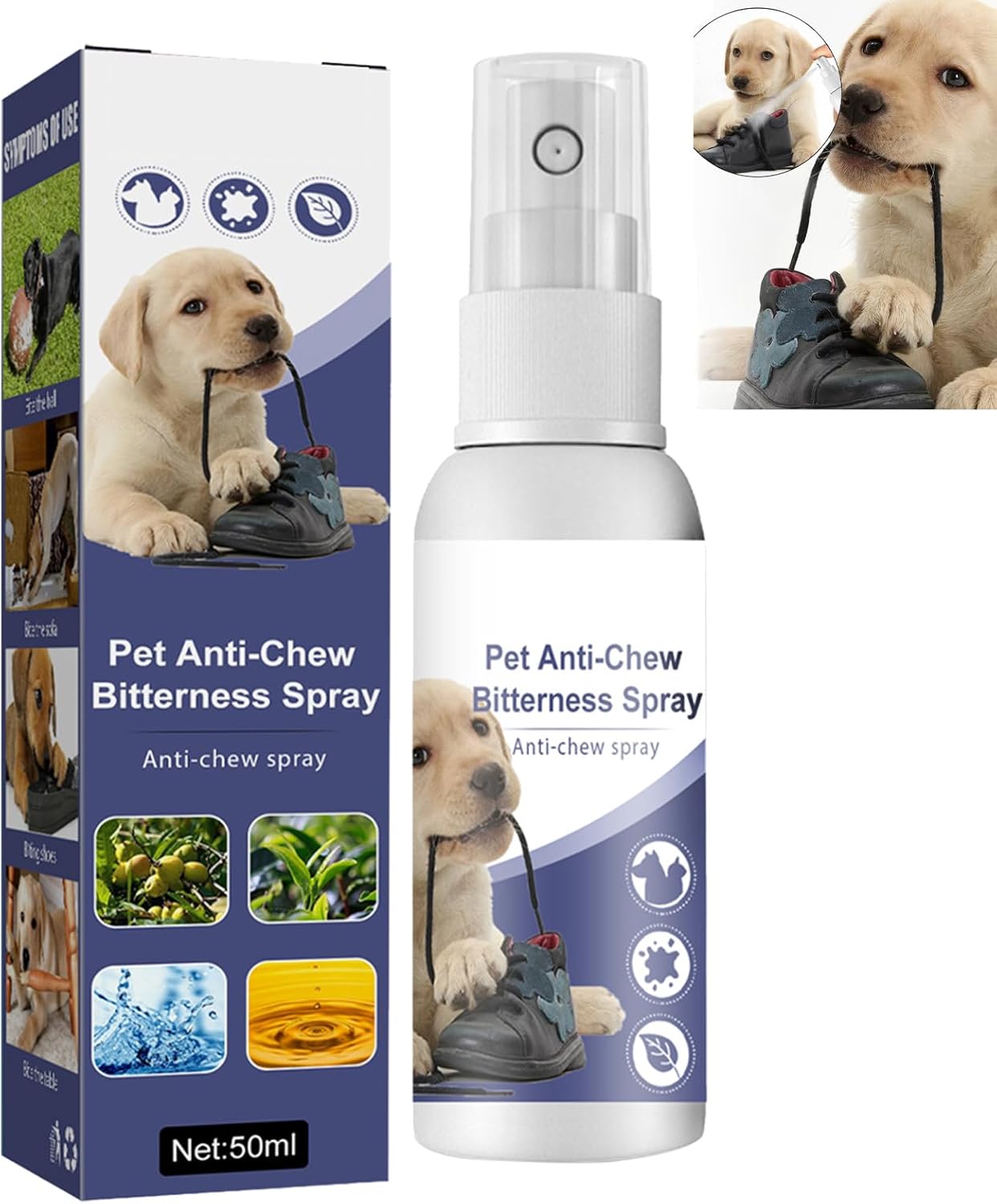 LDREAMAM Pet Corrector Spray for Dogs,No Chew Bitter Spray,Pet