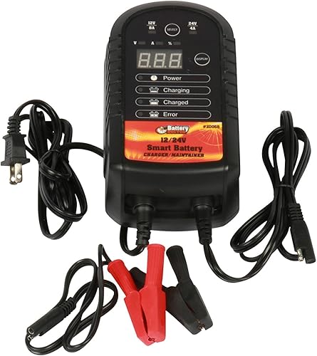 Miniatura 6 de WirthCo 20068 Batería Doctor Negro Certificado CEC Cargador y Mantenedor de Batería Inteligente (12V a 24V, 4 Amp a 8 Amp)