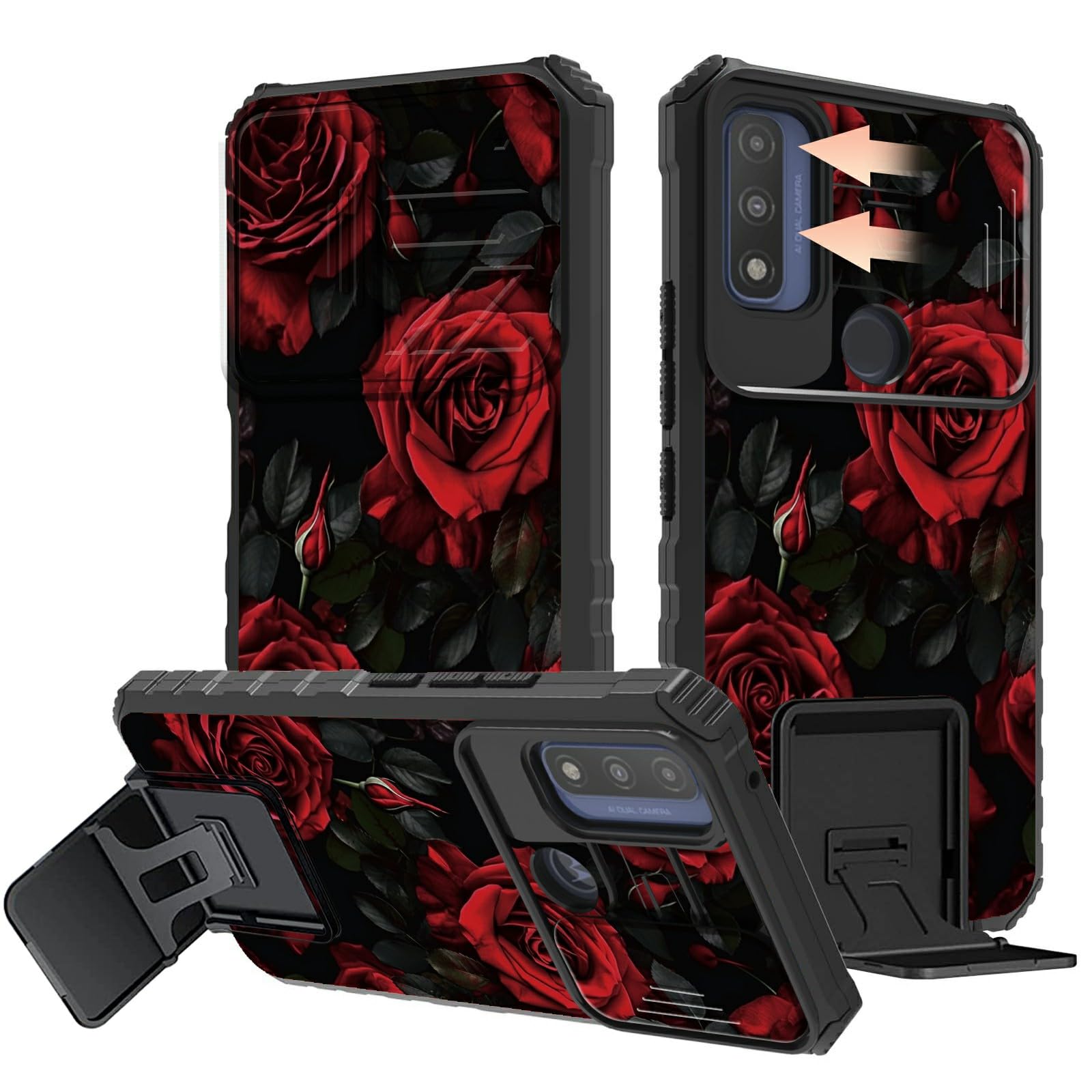 Aazon.co: BFSEROBJ For Oto G Power 2022 Case For Oto G Pure Phone Case With Kickstand And - View #14