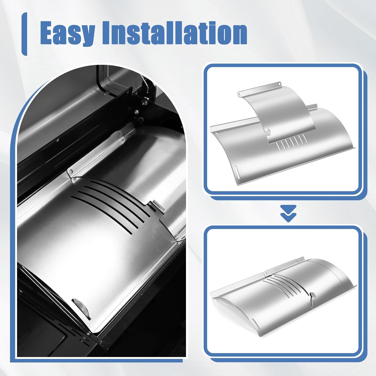 PB700FB Flame Broiler Kit for Pit Boss 700 Series Pellet Grills, Slide Cover and Bottom for Pit Boss PB700FB PB700FBW2 PB700R1 PB700S PB700SC PB700D Replacement Parts, Pit Boss Accessories
