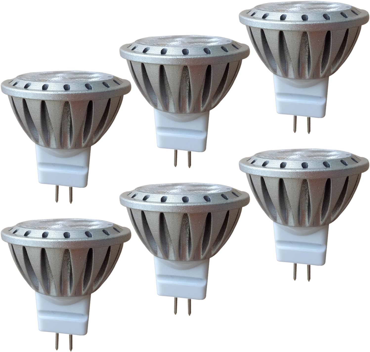 MR11 GU4 LED Bulbs 12V Warm White 2700K 10W 20W 35W Halogen Bulbs Replacement, AlideTech 3W 250LM Led Spotlight Bulbs, 35mm Diameter, GU4 Fitting, Aluminum Casing, 30 Degree, 6pcs Pack [Energy Class A+]