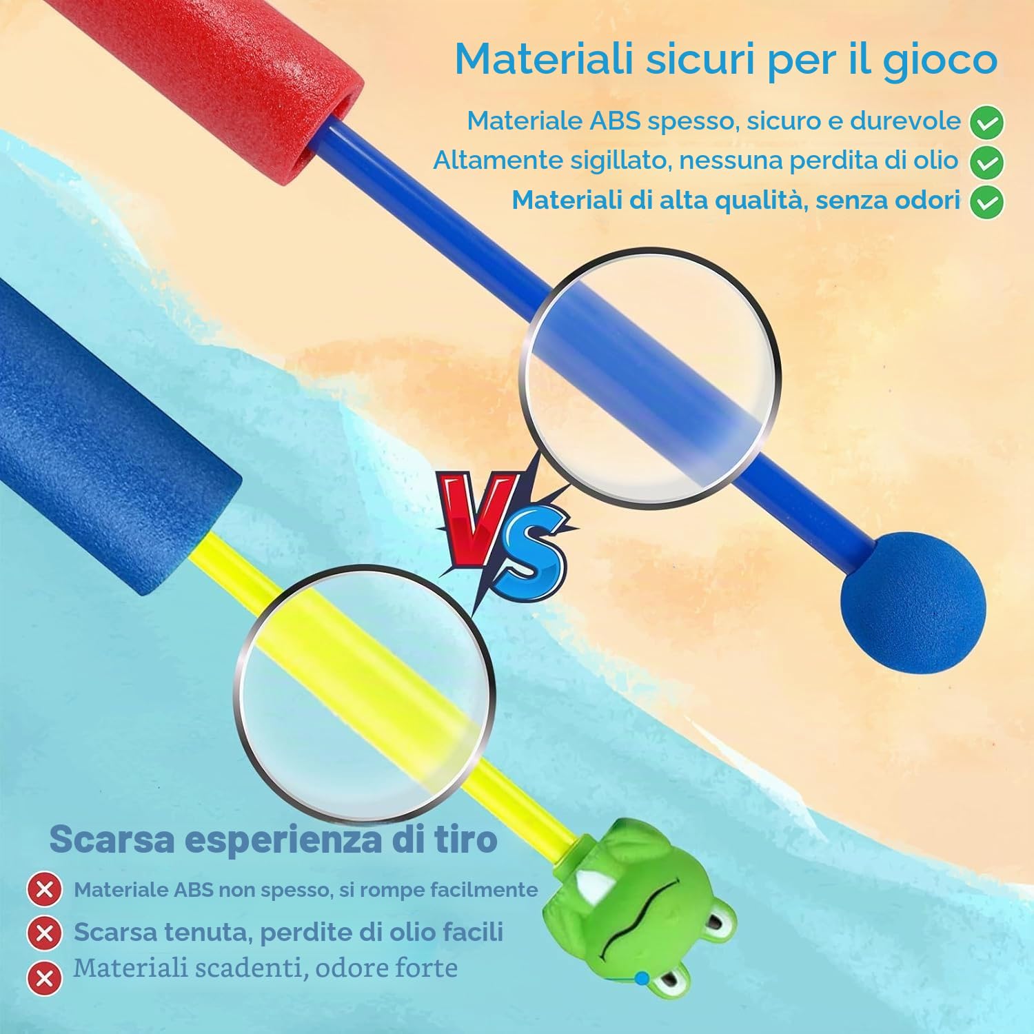 20 Pezzi Pistole Ad Acqua Per Bambini, 21.5 cm Pistola ad Acqua in Schiuma di Colori, Fucile ad Acqua per Piscina, Giardino, Esterno Giochi Spiaggia, Giochi Acqua per Bambini, 4 Colori