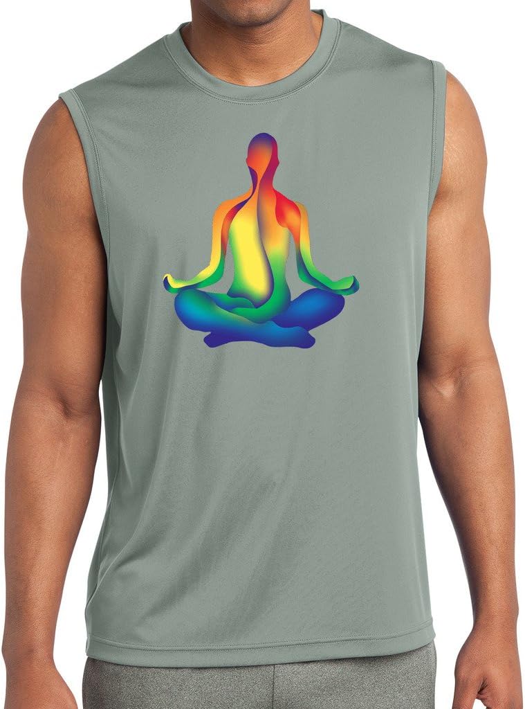 Yoga Clothing For You Mens Chakra Lotus Pose Muscle Tee